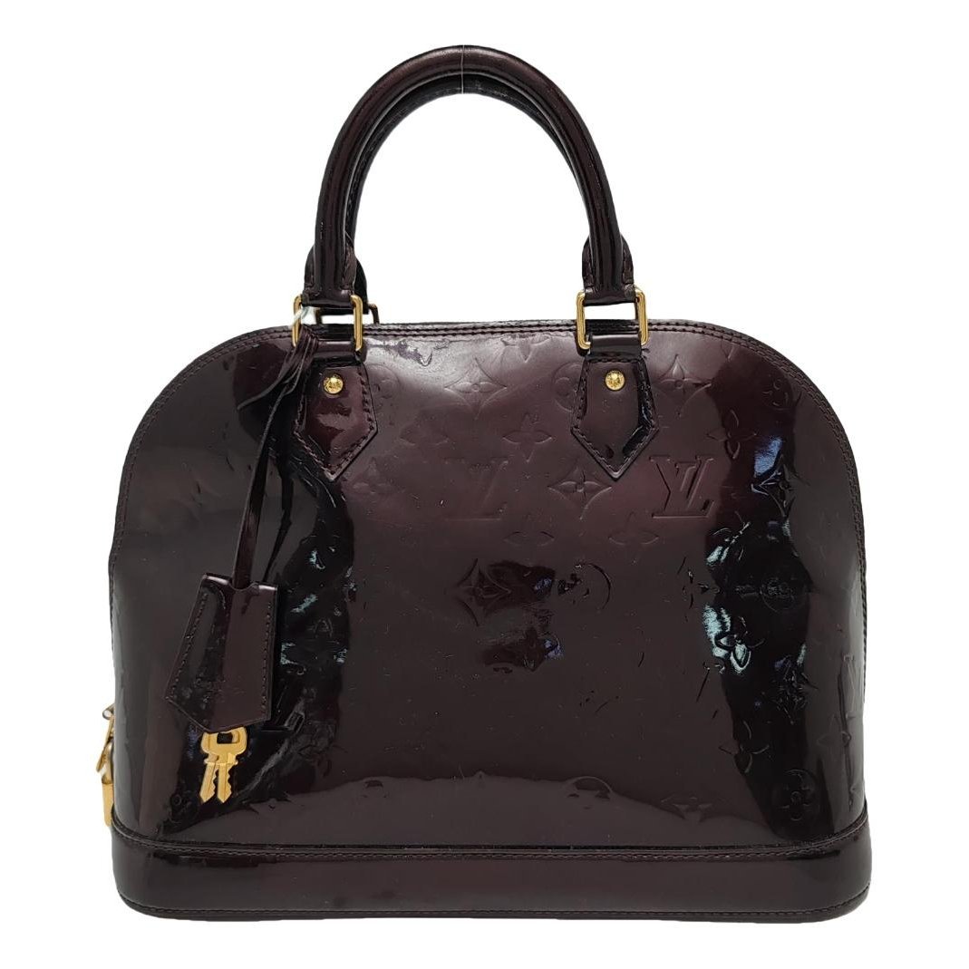 Louis Vuitton Alma BB patent leather handbag