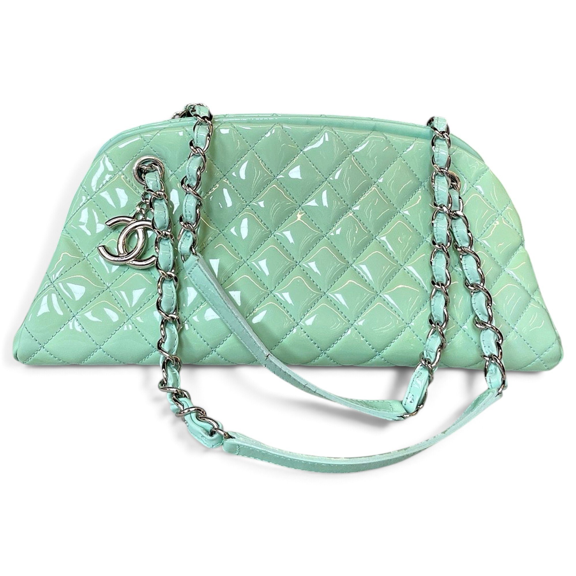 Mademoiselle patent leather handbag