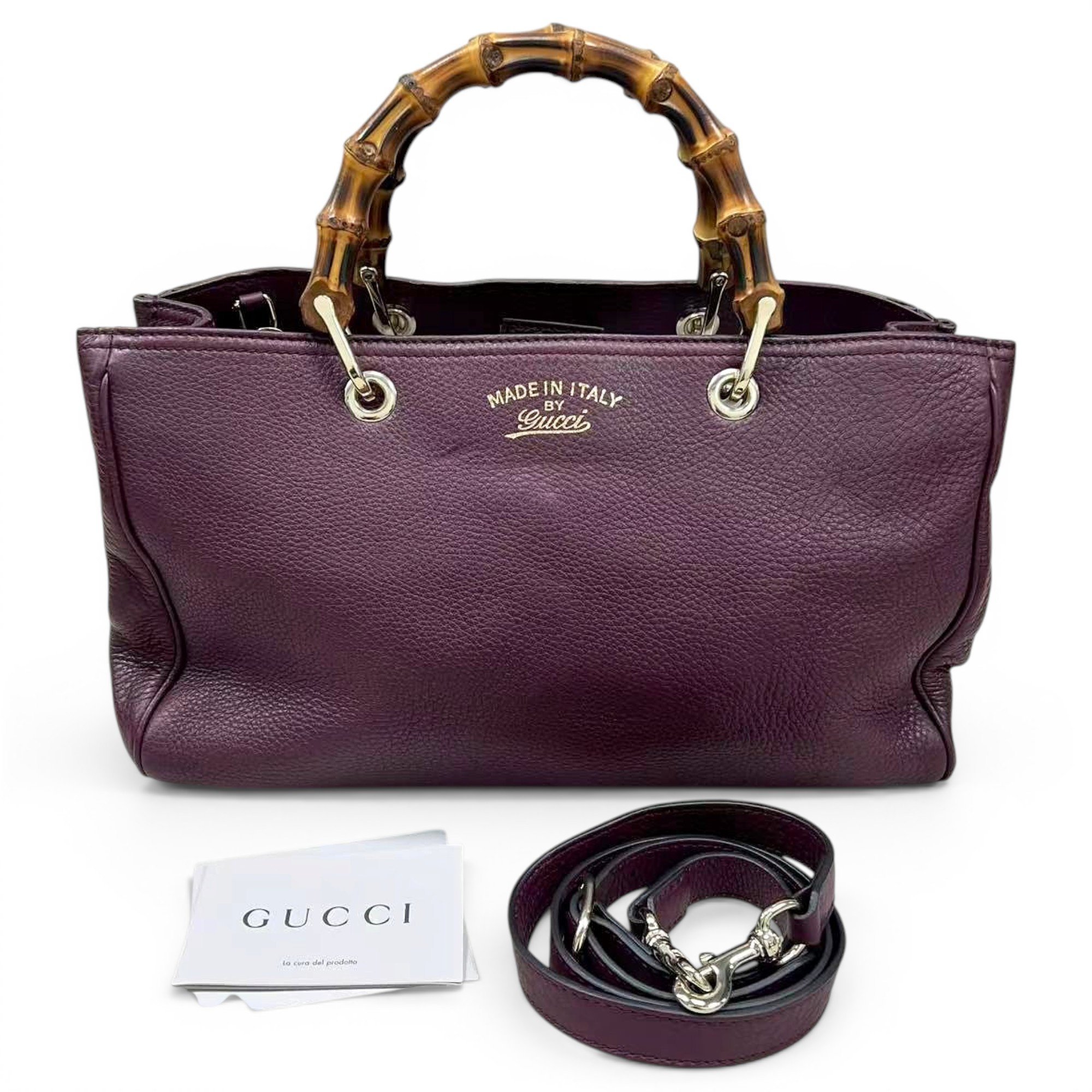Bamboo leather handbag