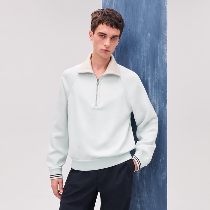 Vapeur "Reversible Sport" Full-zip Sweater