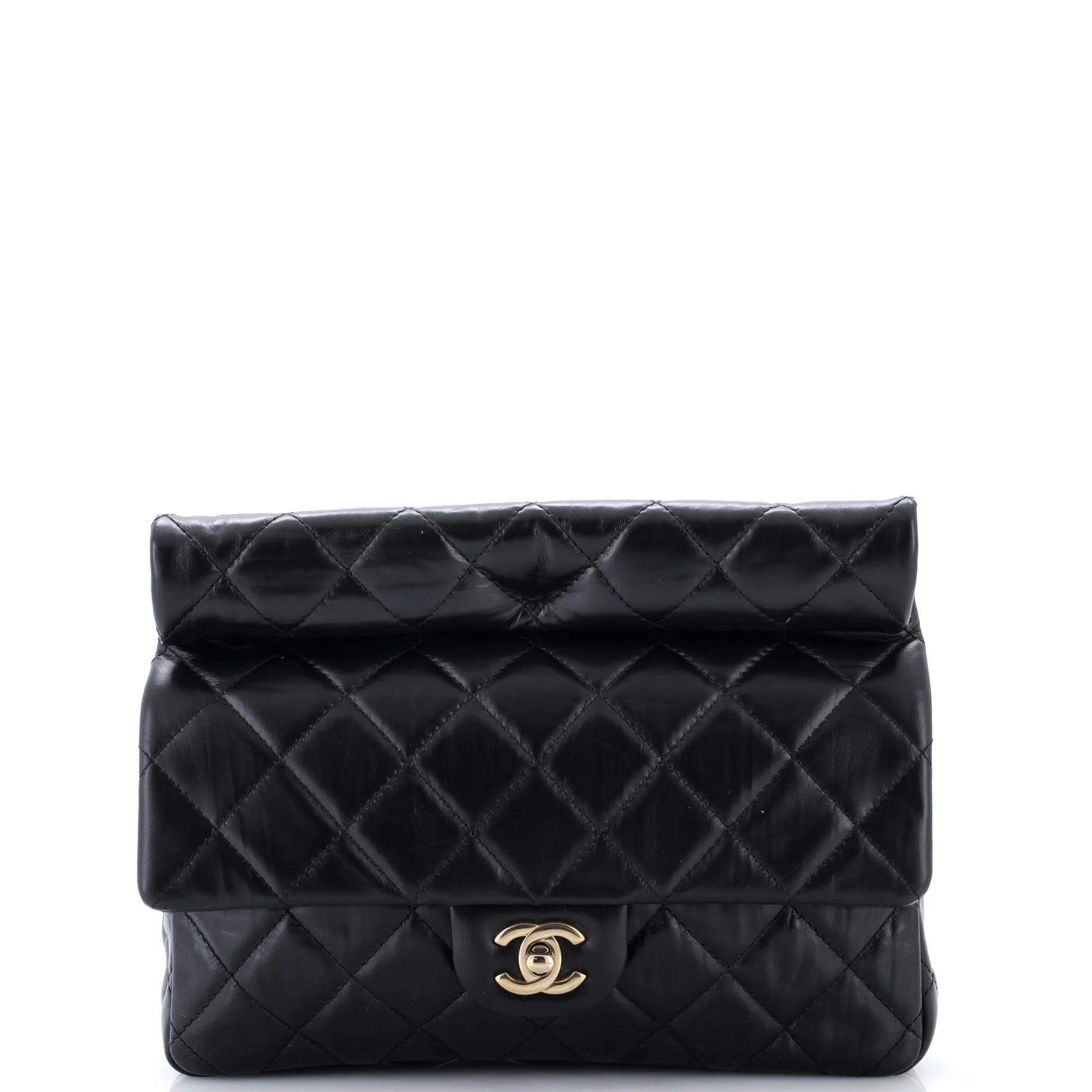 Leather clutch bag