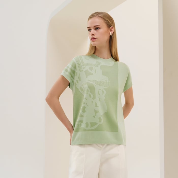 Vert Tendre "Brides De Gala" Short-sleeve Sweater