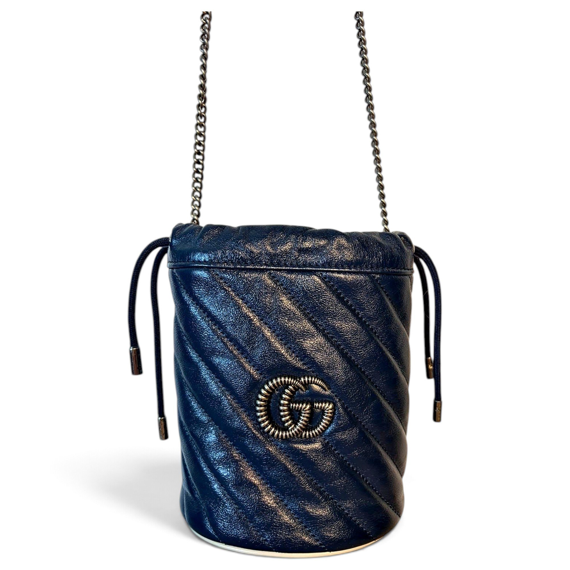 GG Marmont Chain Bucket leather crossbody bag