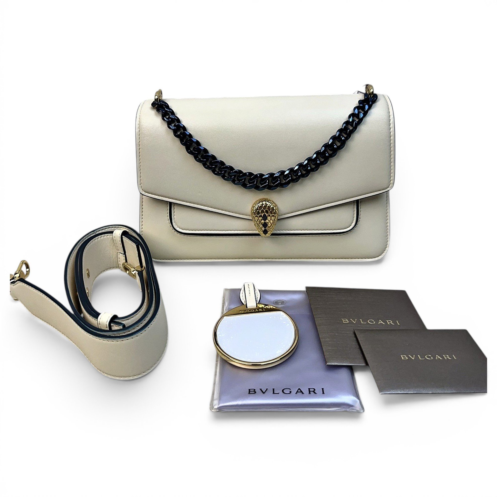 Serpenti leather handbag