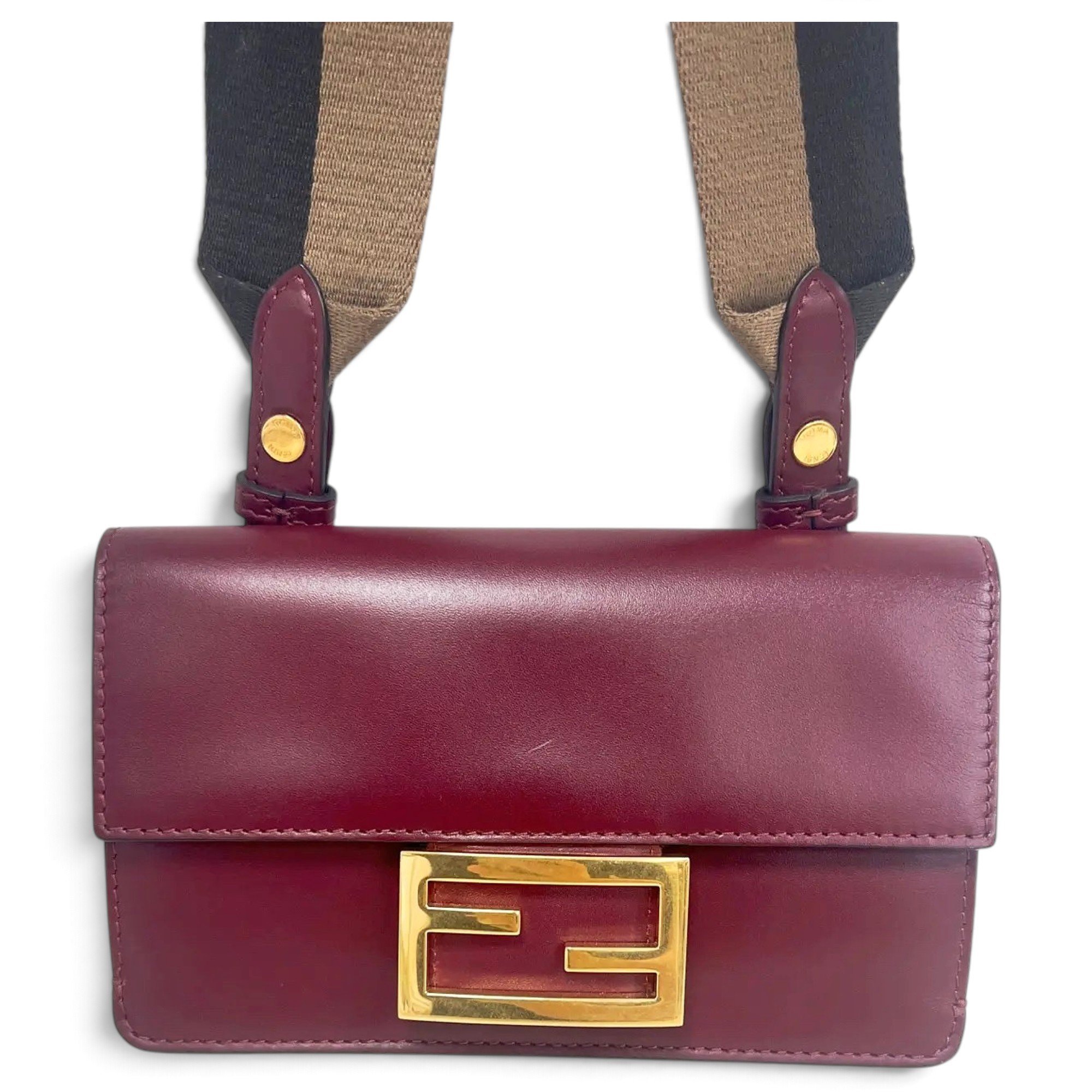 Flat Baguette leather handbag