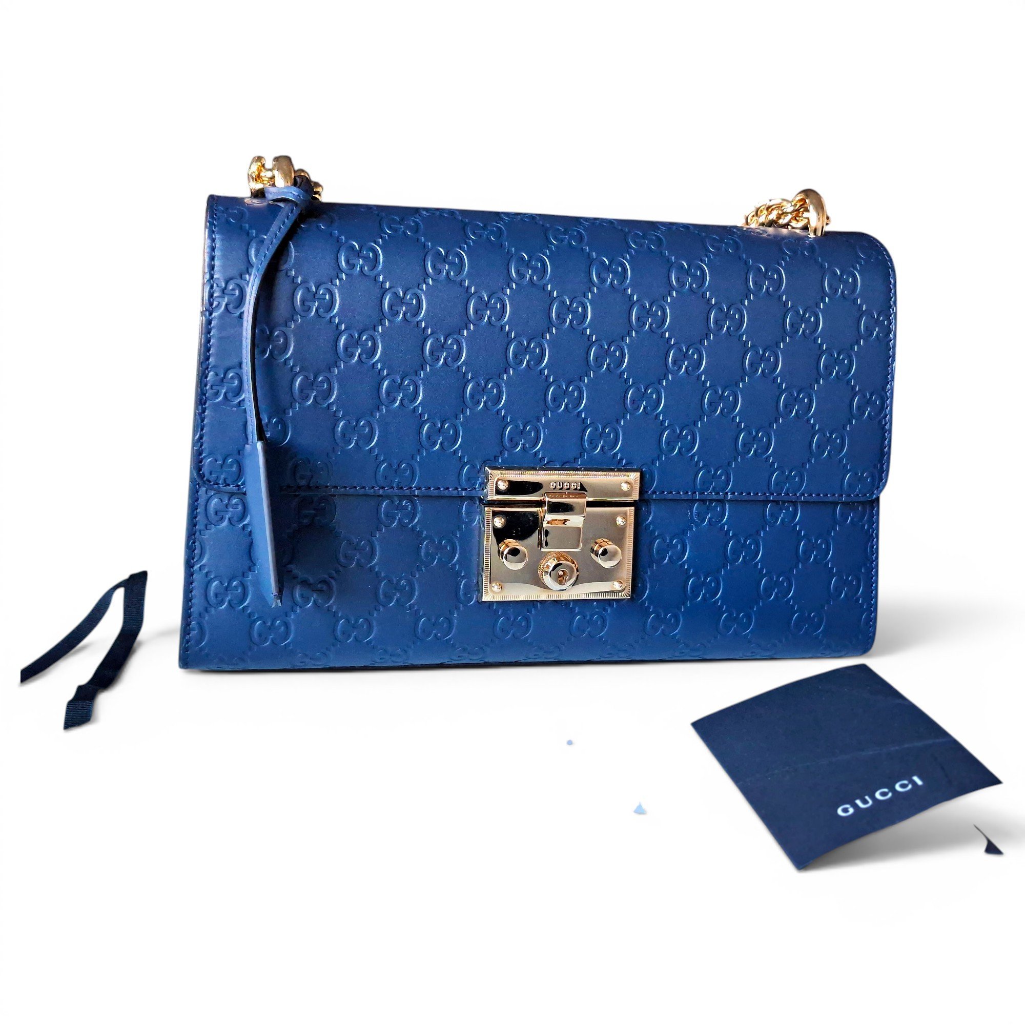 Padlock leather handbag