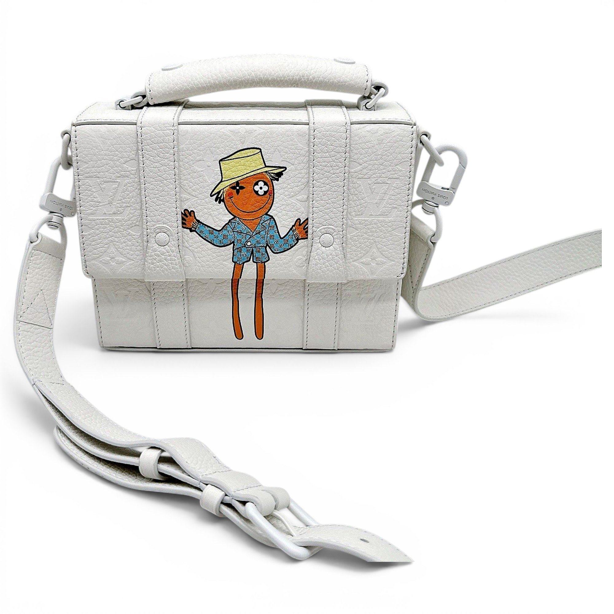 Side Trunk leather handbag