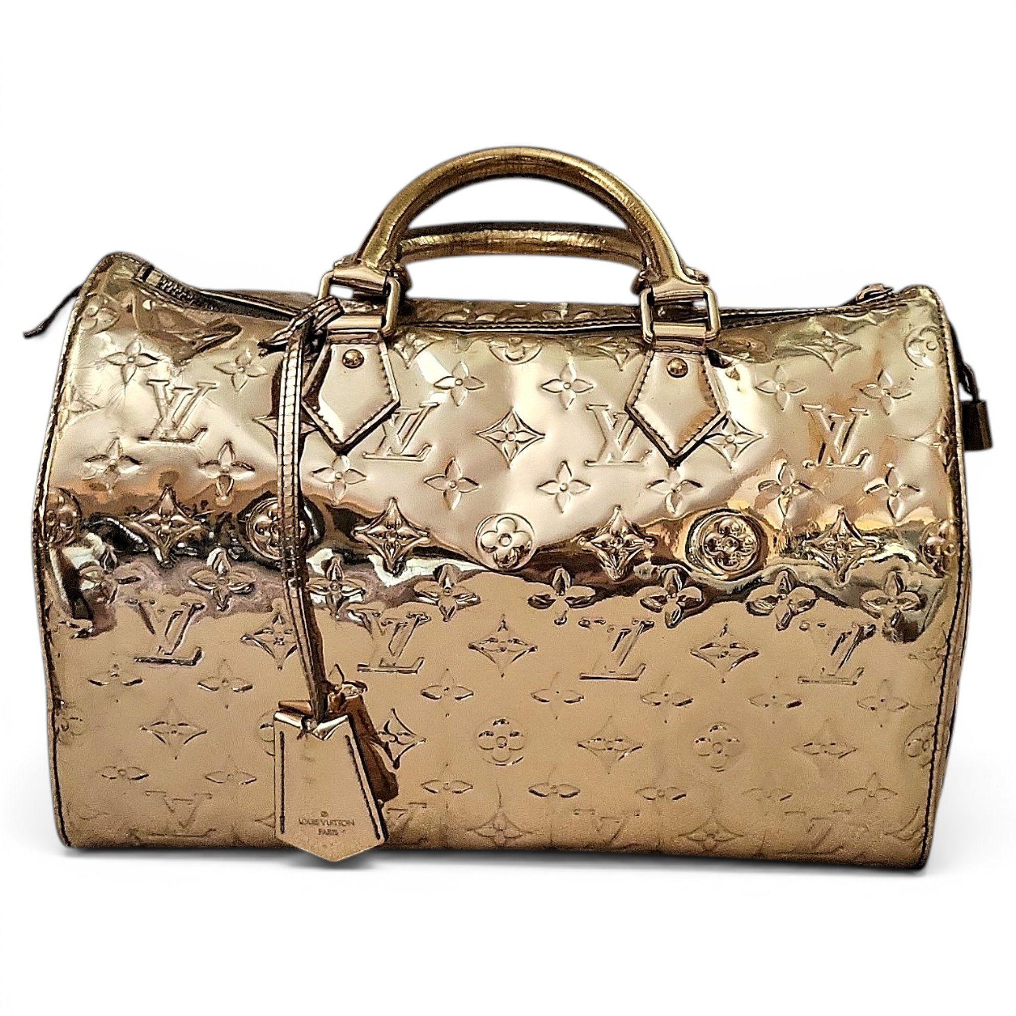 Speedy patent leather handbag