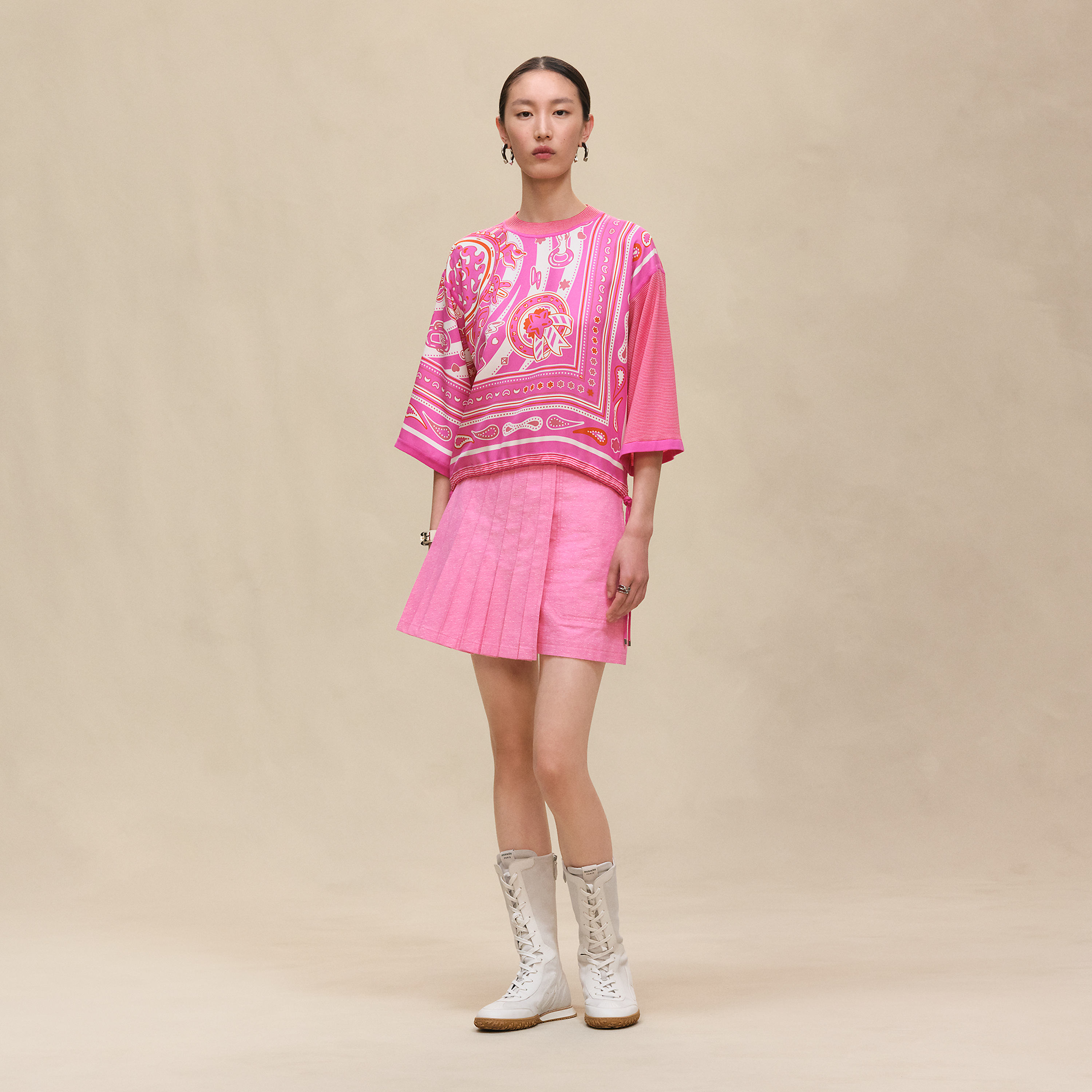 "Candy Libris" long-sleeve twillaine t-shirt sweater