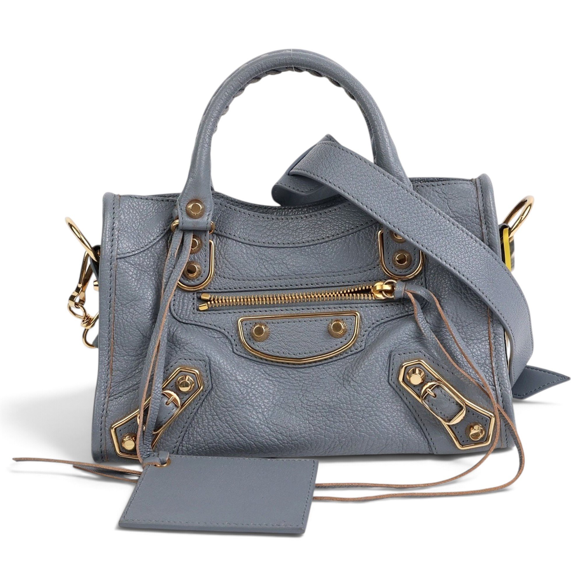 City leather handbag