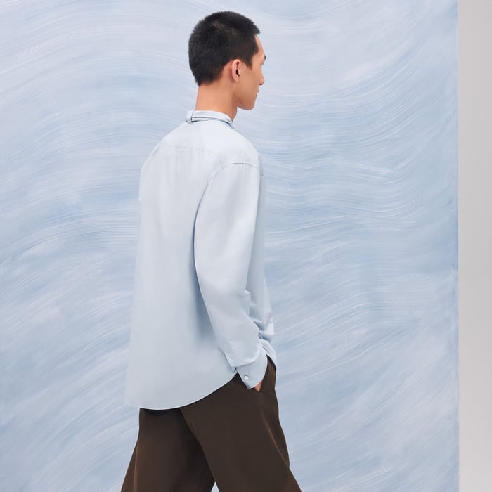 Glacier Boxy Fit Shirt With Marius Collar
