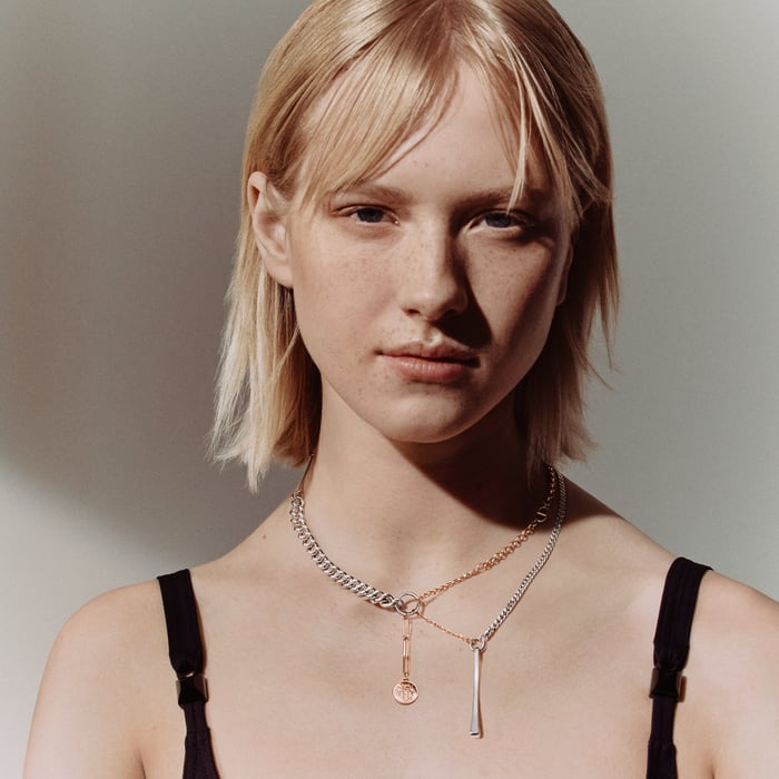 Sans Coloris Mix and H Necklace, Medium Model