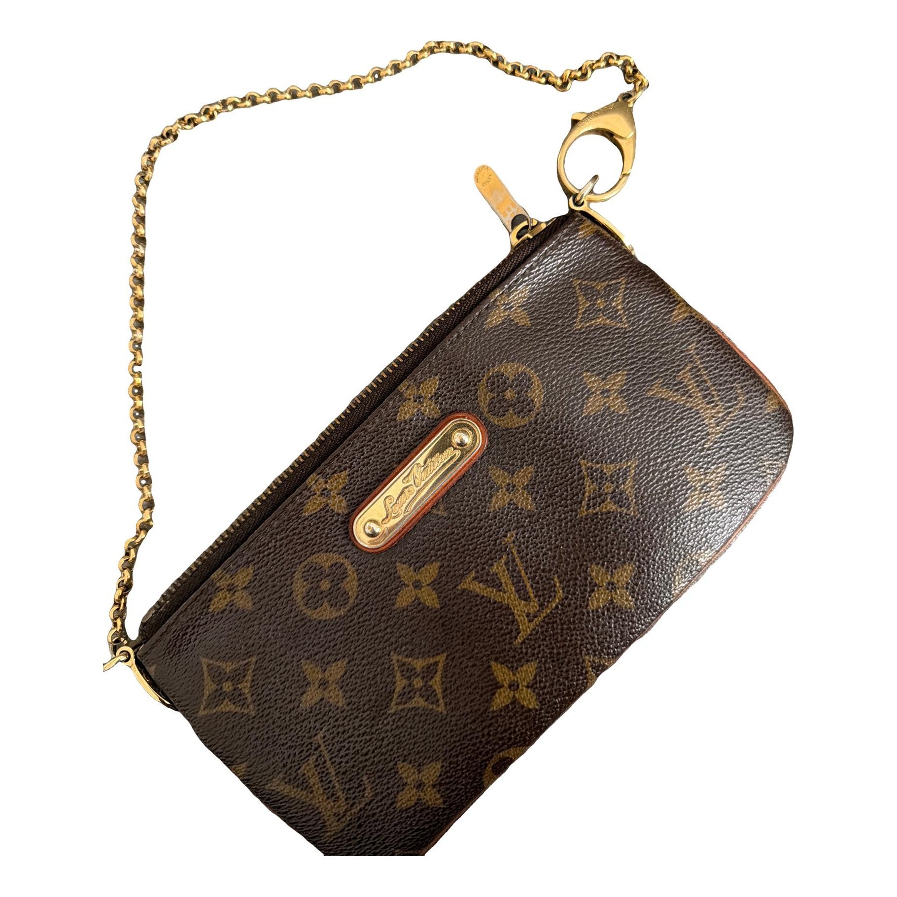 Leather clutch bag