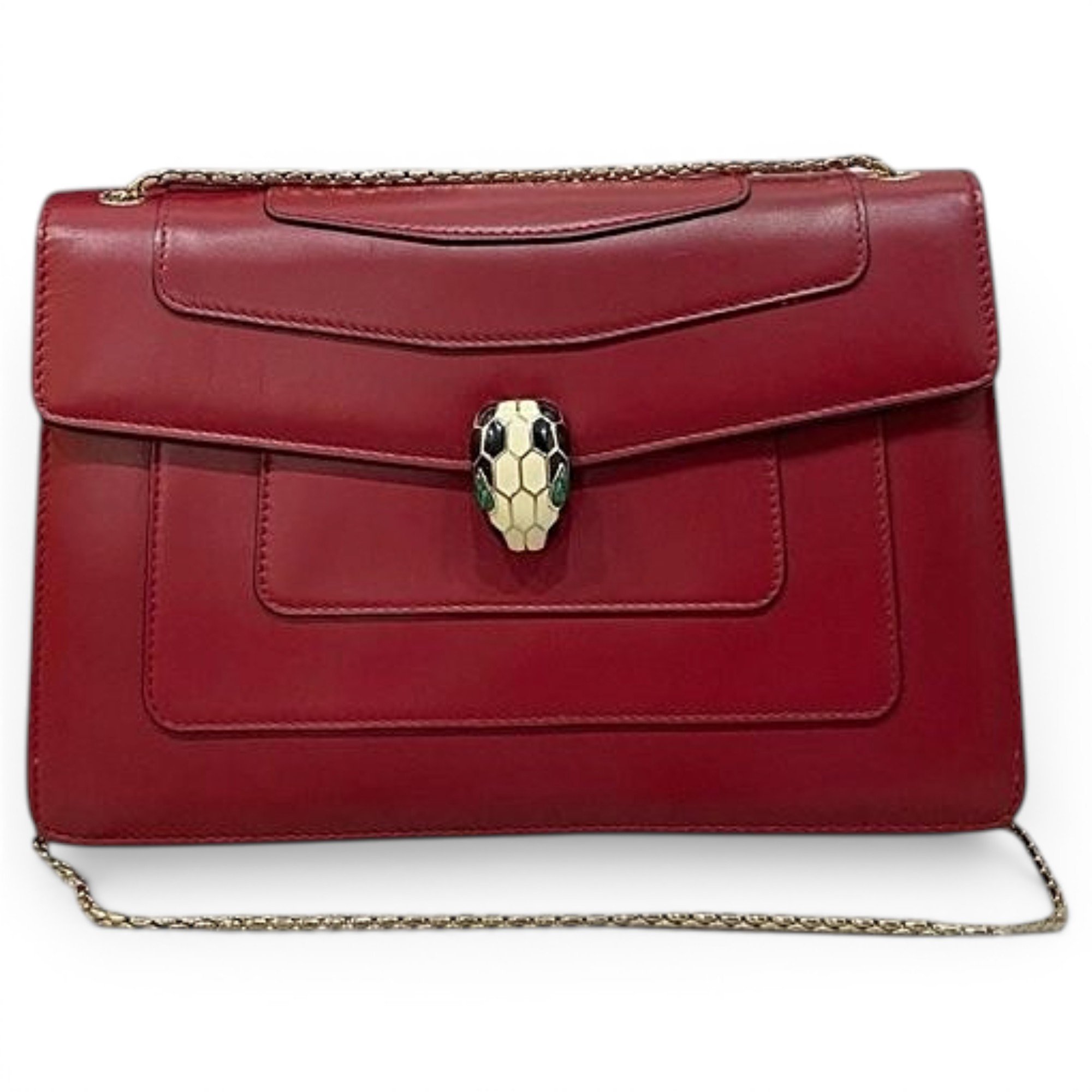 Serpenti leather handbag