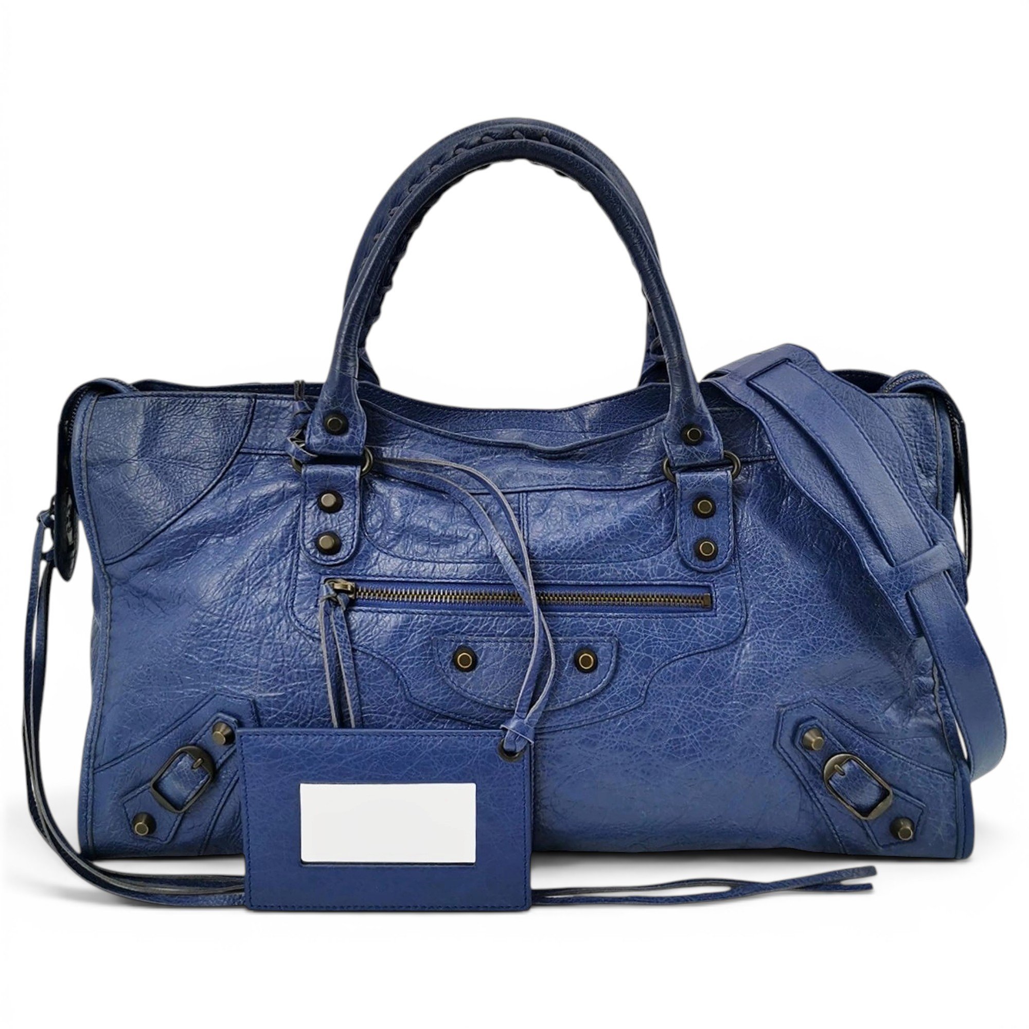 City leather handbag