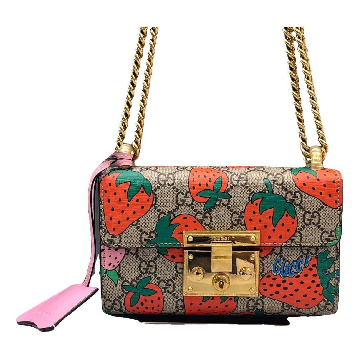 Padlock leather handbag