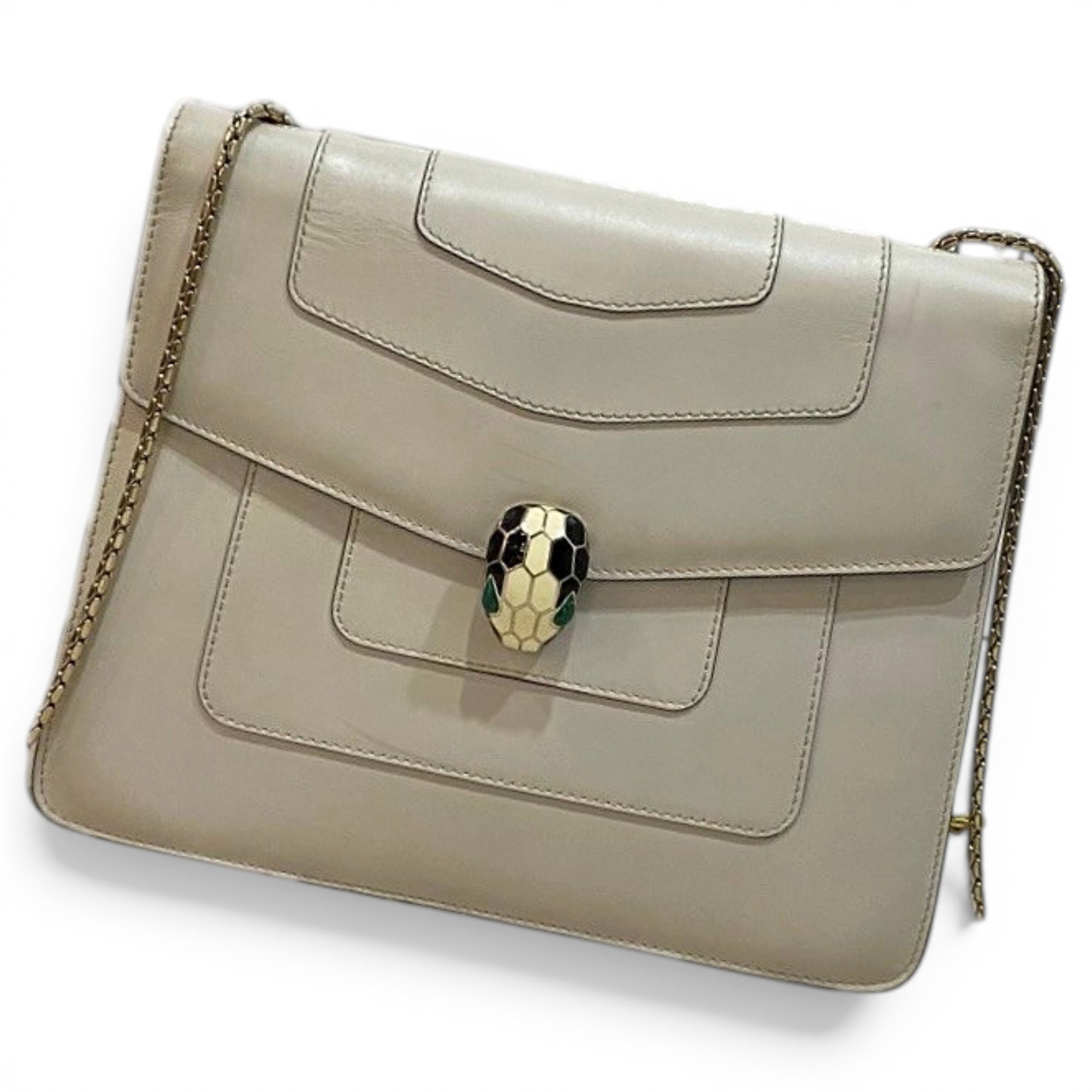 Serpenti leather handbag