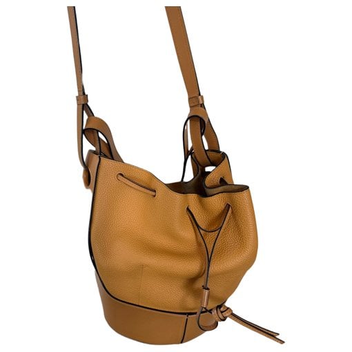 Balloon leather handbag