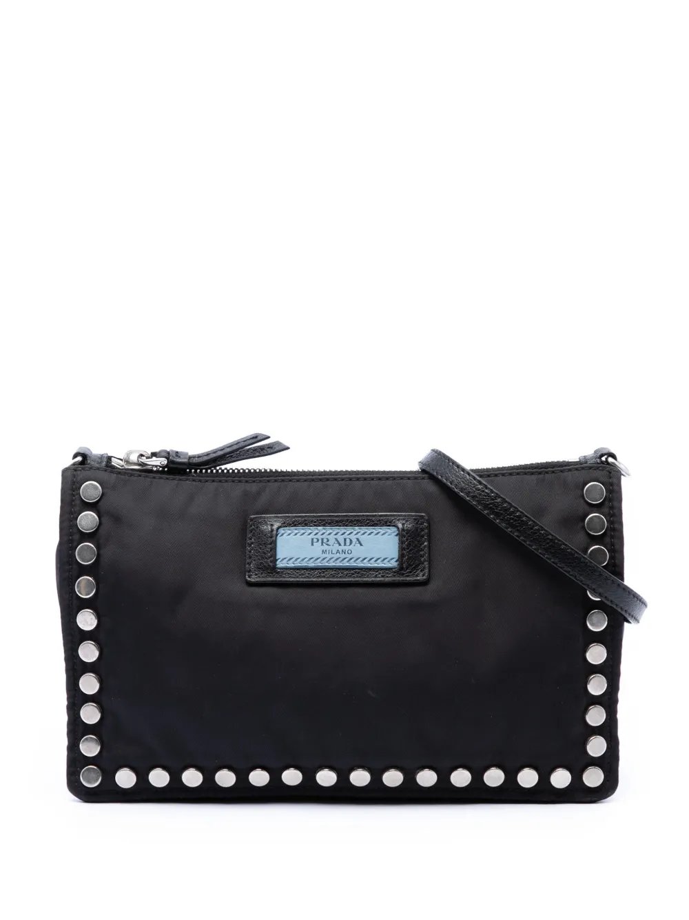 1990-2010 Tessuto Studded Etiquette shoulder bag