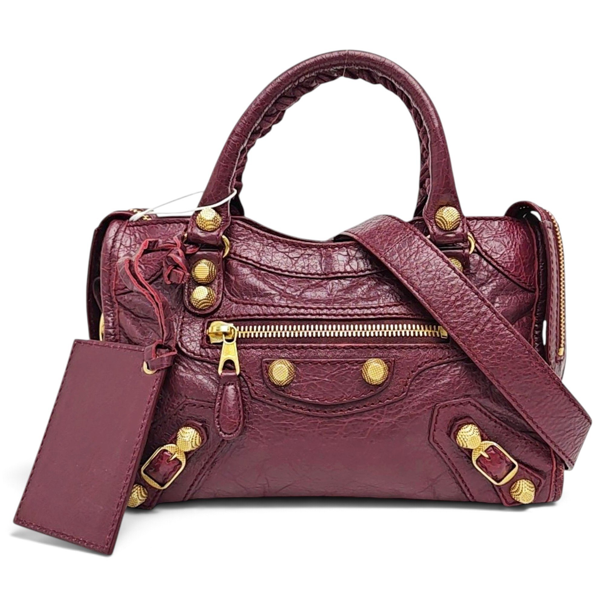 City leather handbag