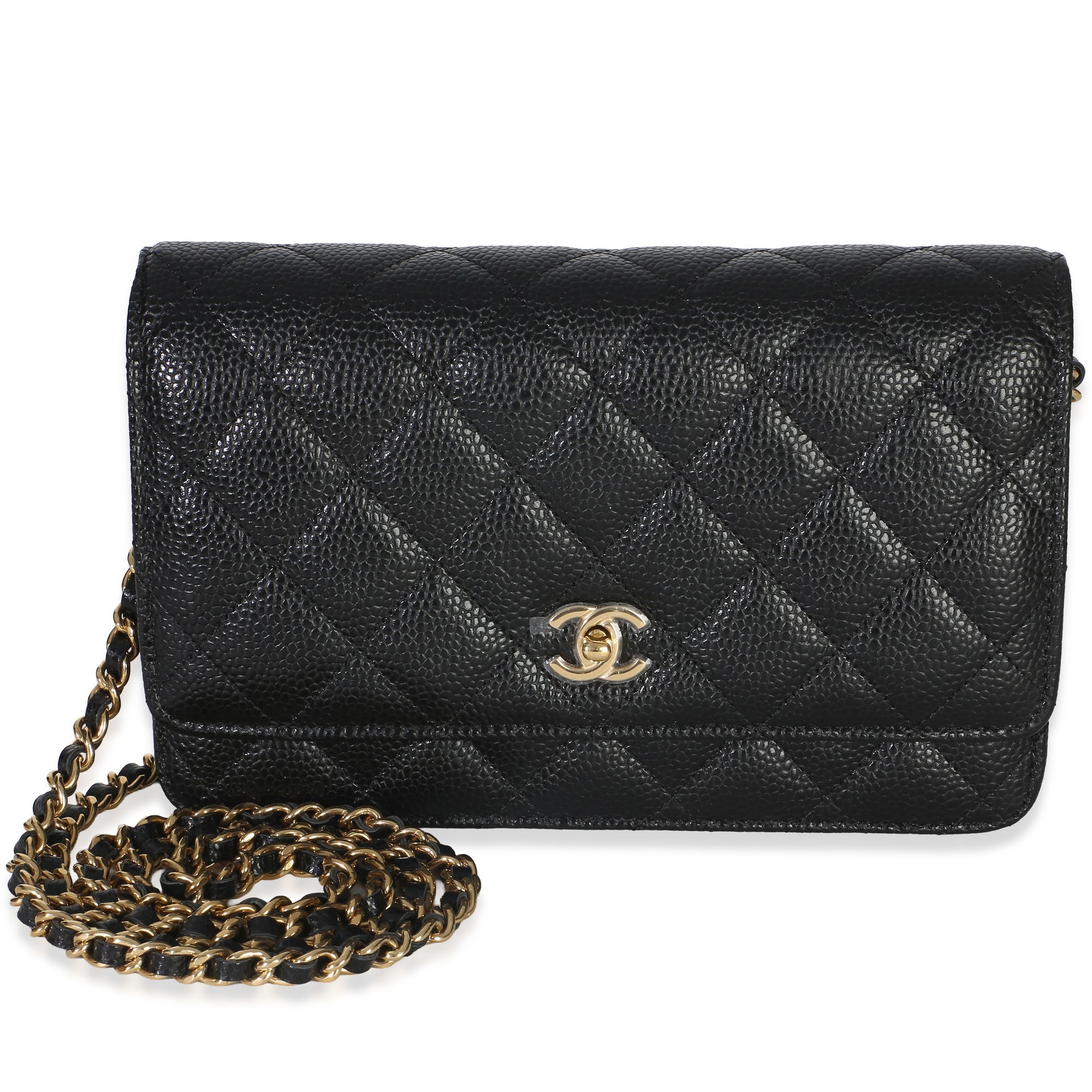Wallet On Chain leather handbag