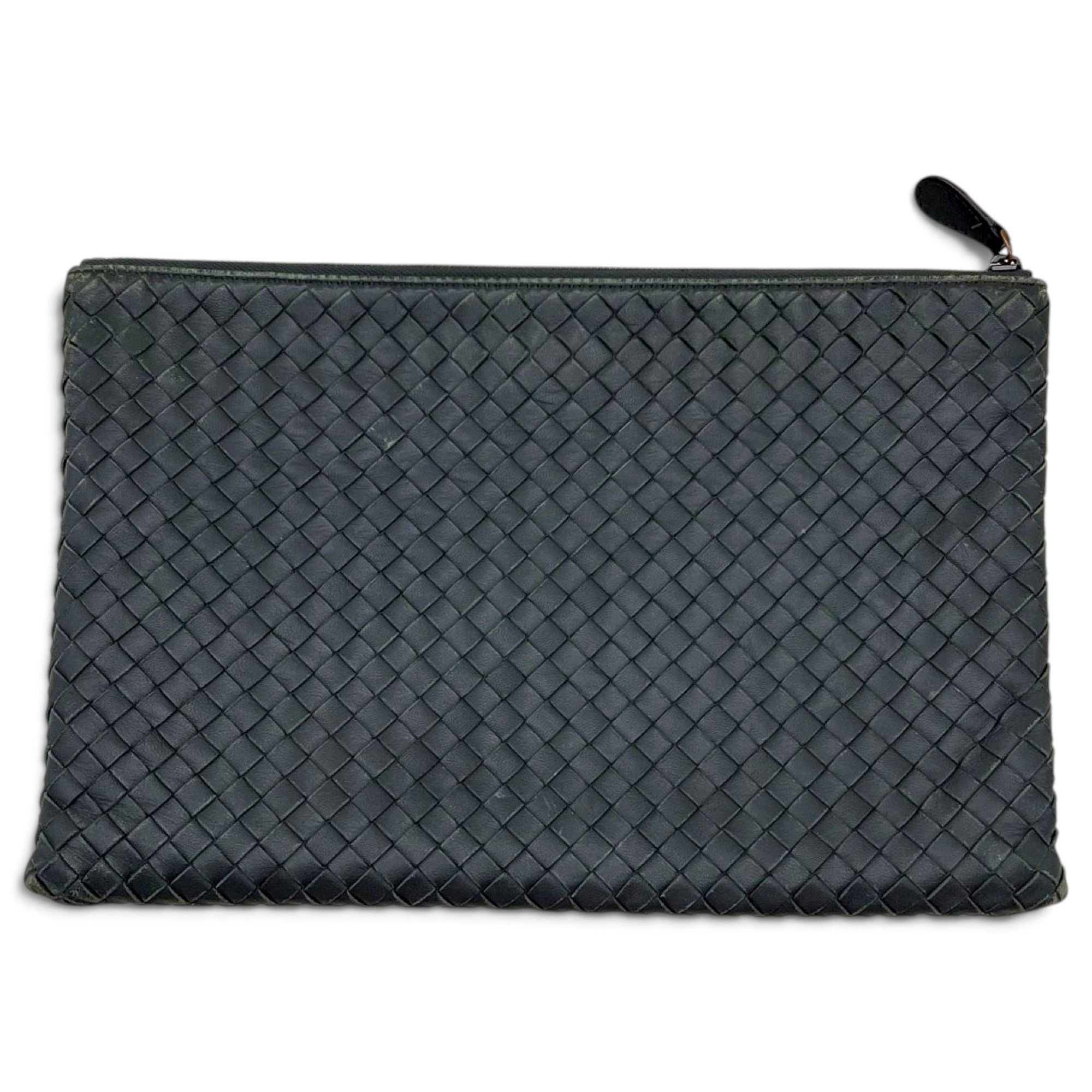 Leather clutch bag