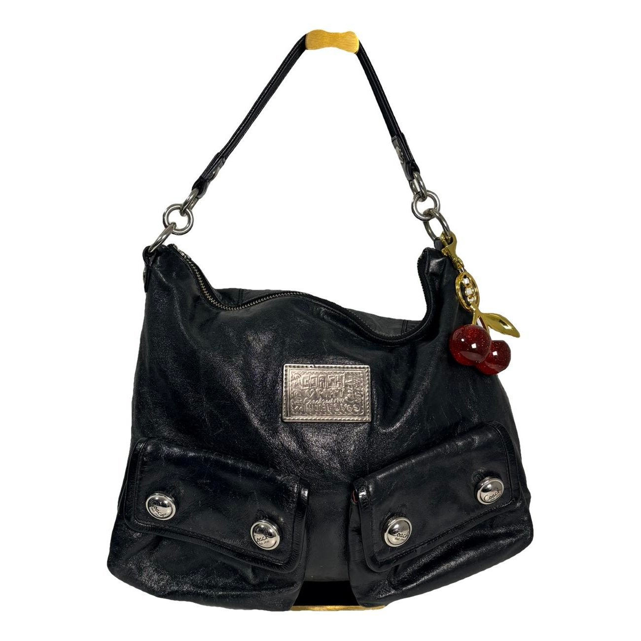 Patent leather handbag