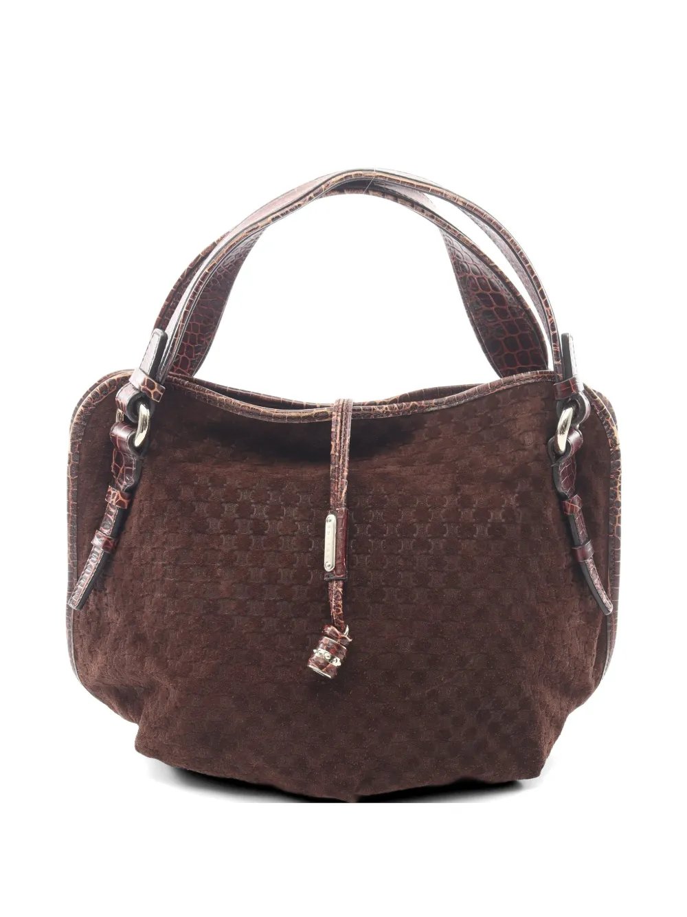 2000s Macadam croc-embossed shoulder bag
