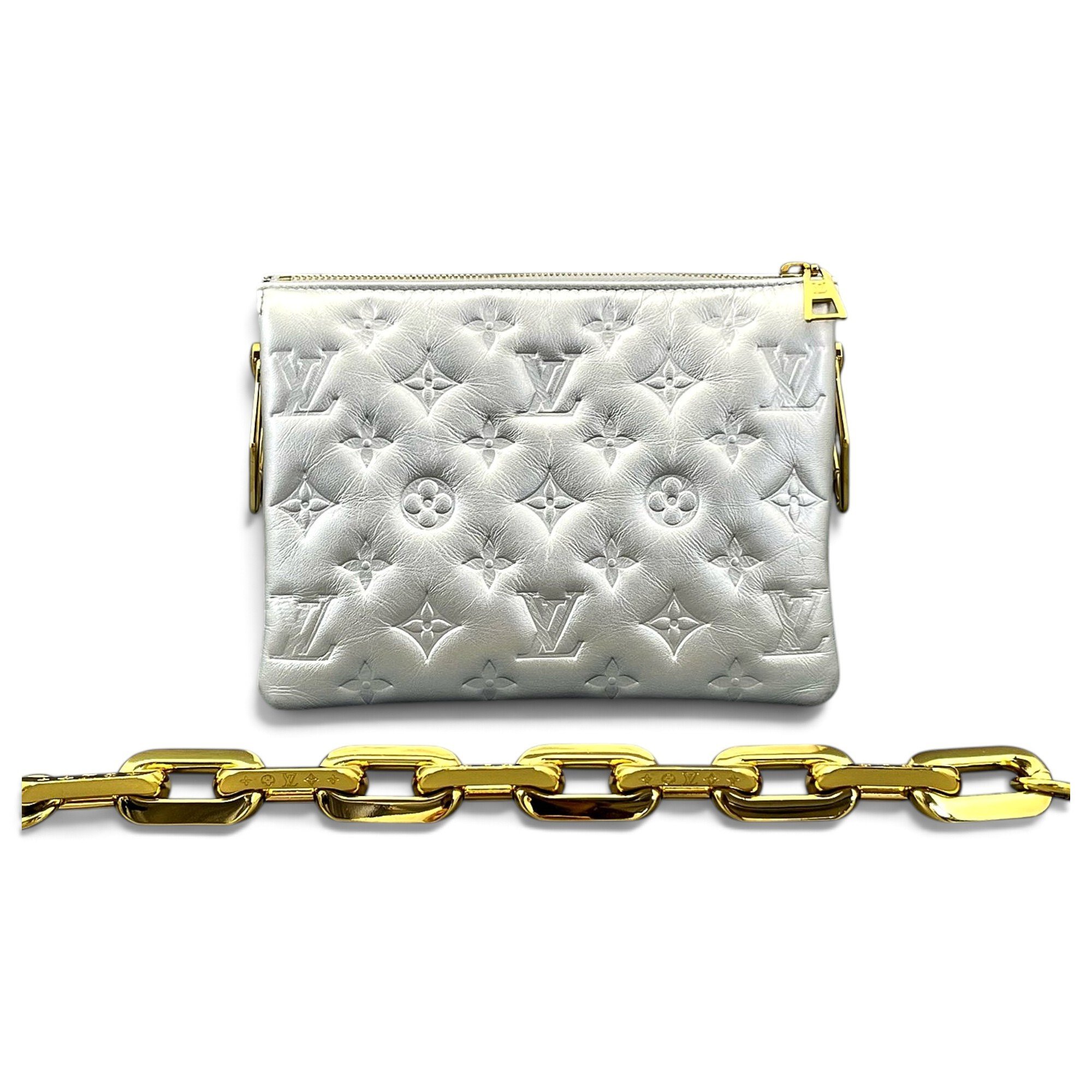 Coussin leather crossbody bag