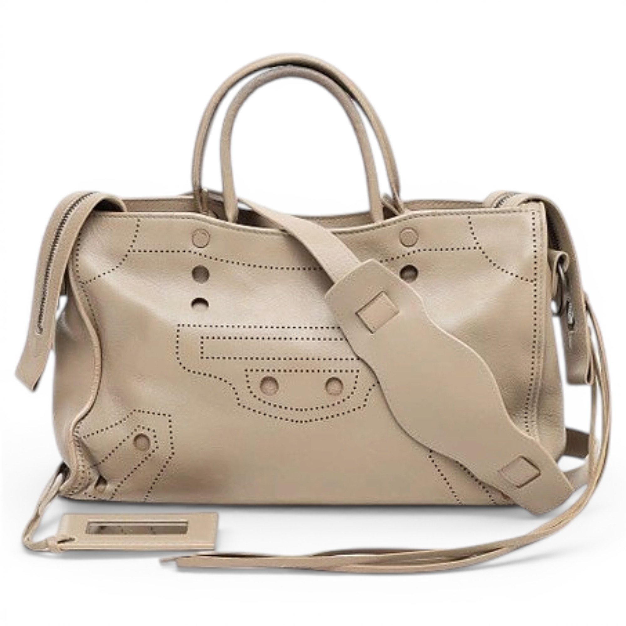 Blackout leather handbag