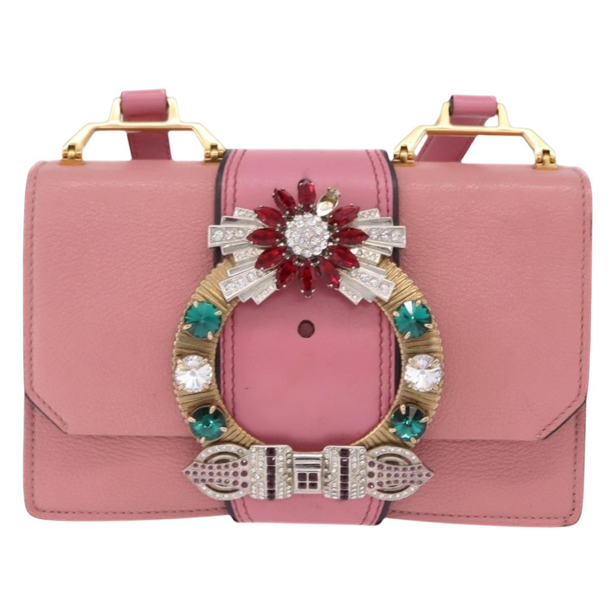 Madras leather handbag
