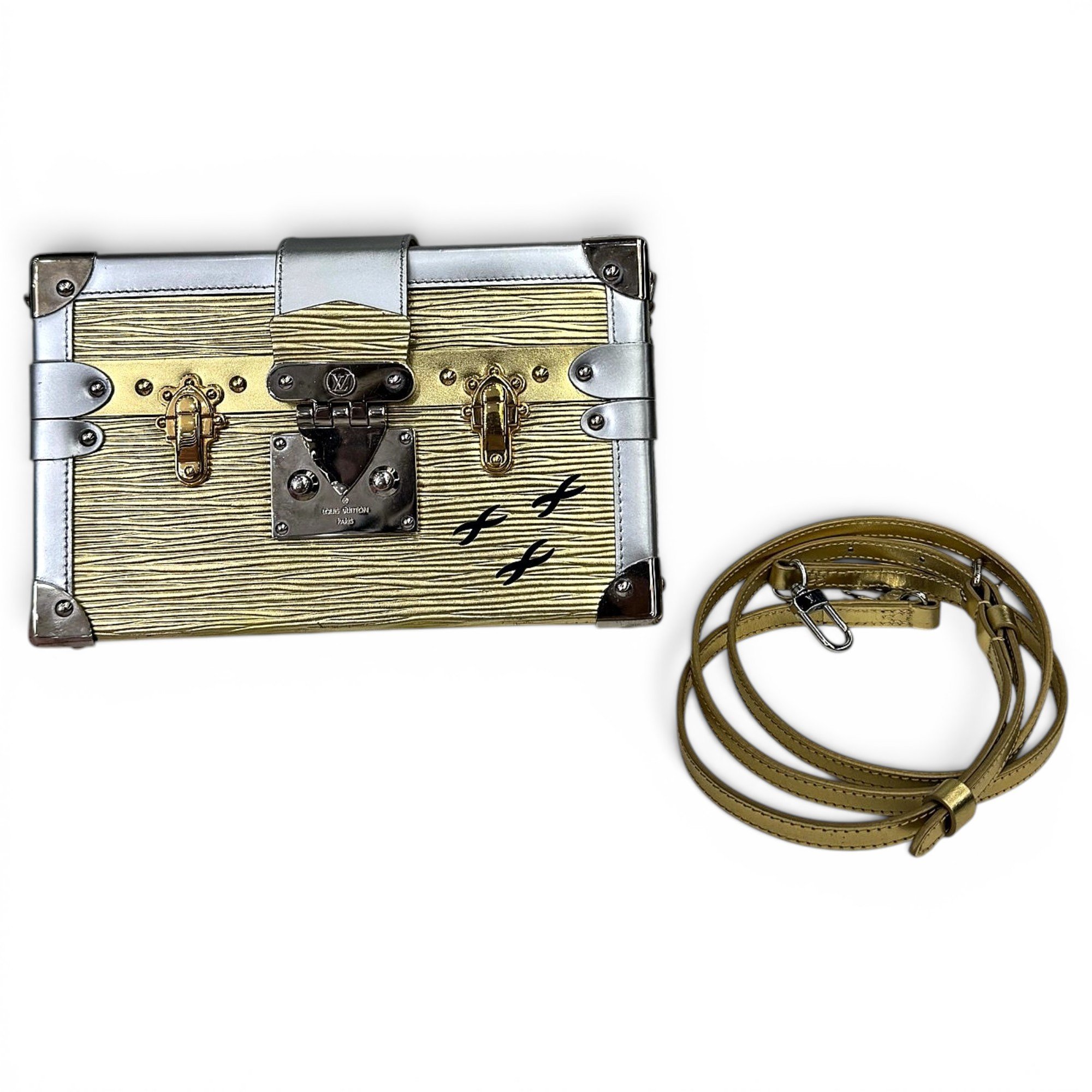 Petite Malle leather handbag