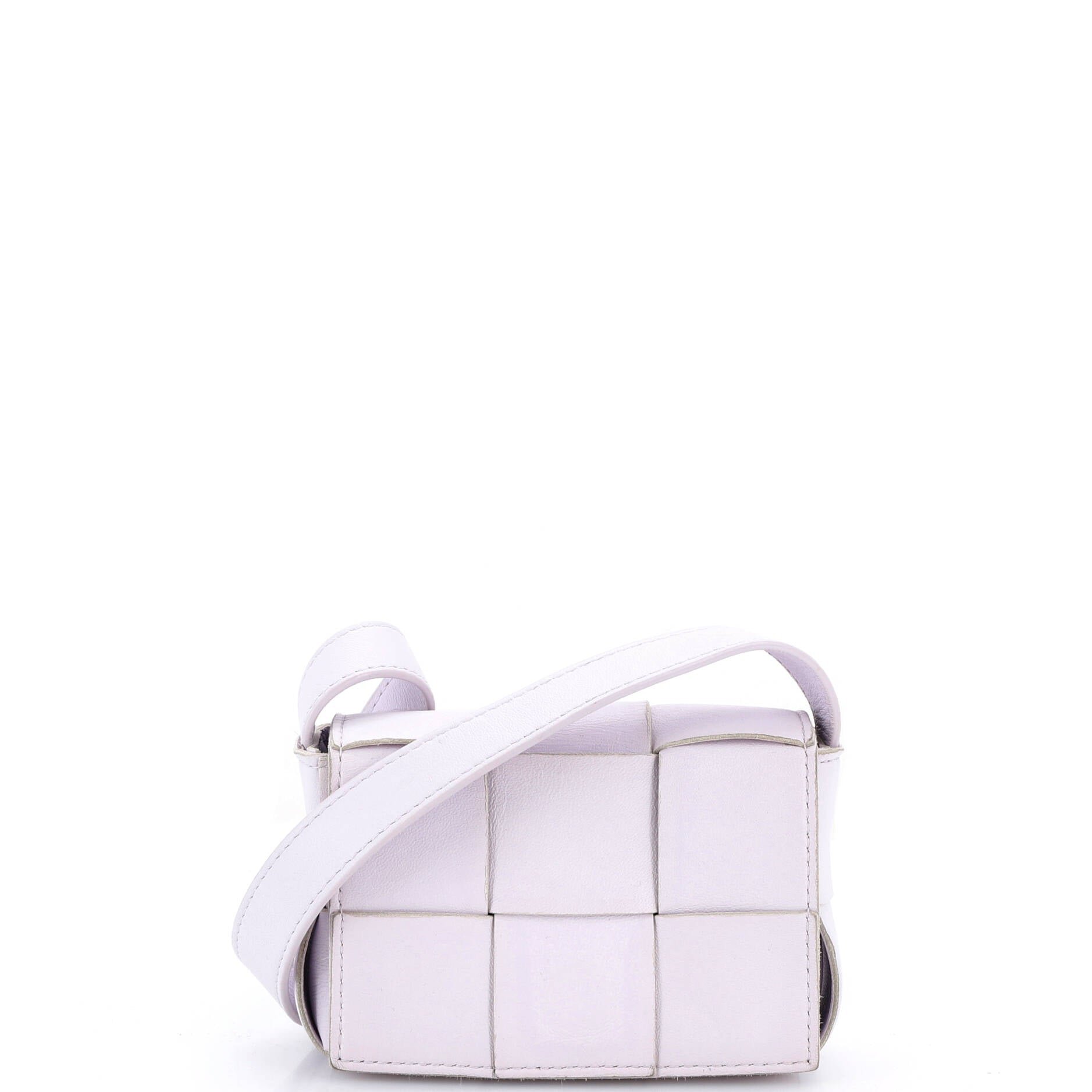 Cassette Crossbody Bag Maxi Intrecciato Leather Candy