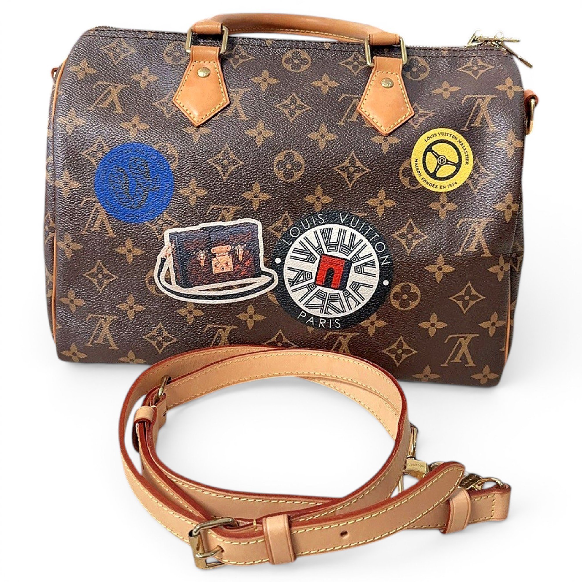 Speedy leather handbag
