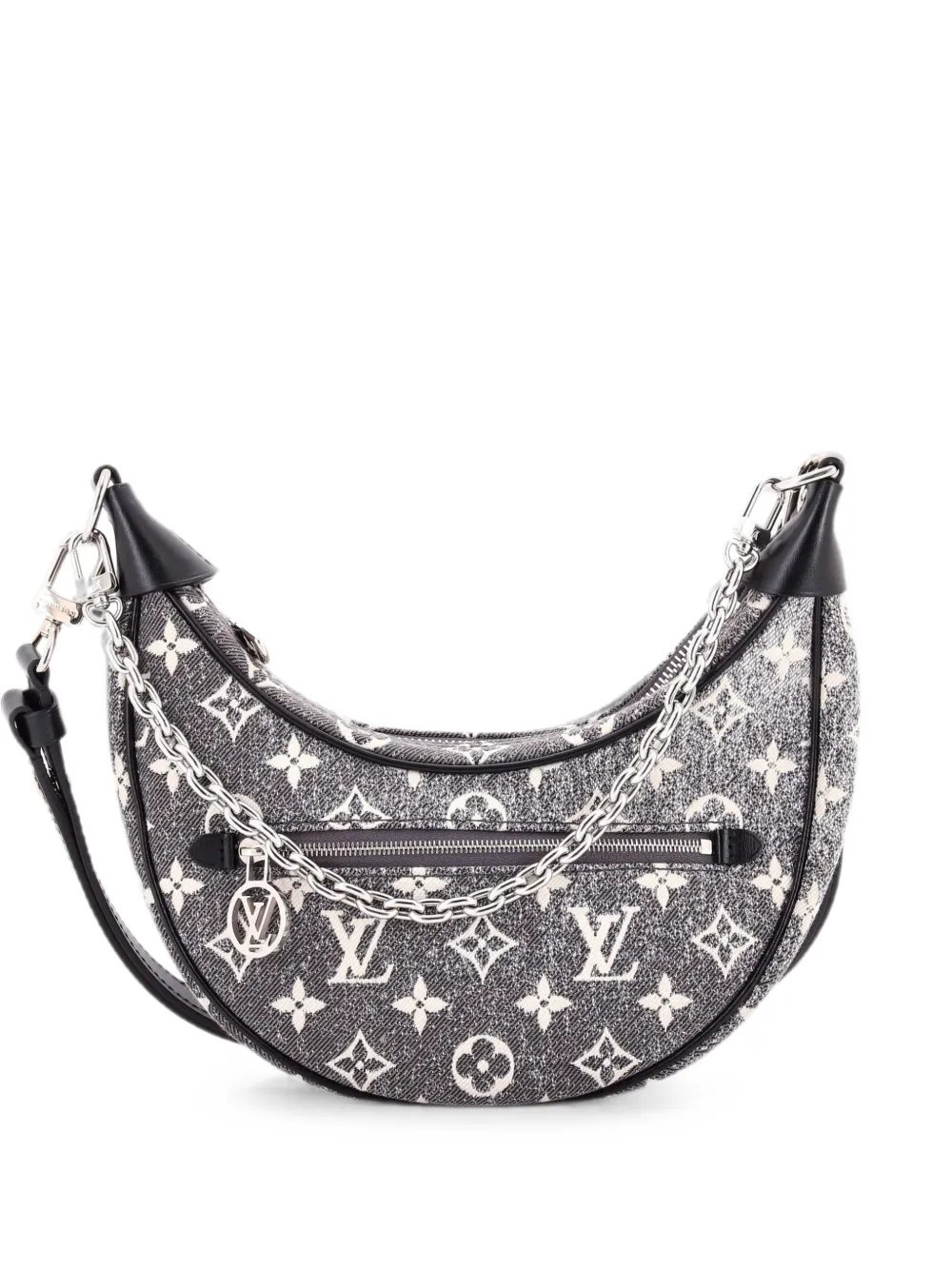 Loop Handbag Monogram Jacquard Denim hobo bag