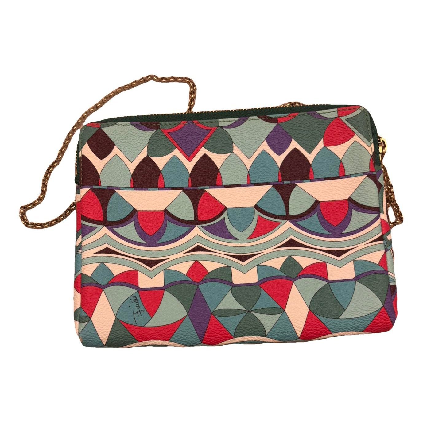 Leather clutch bag