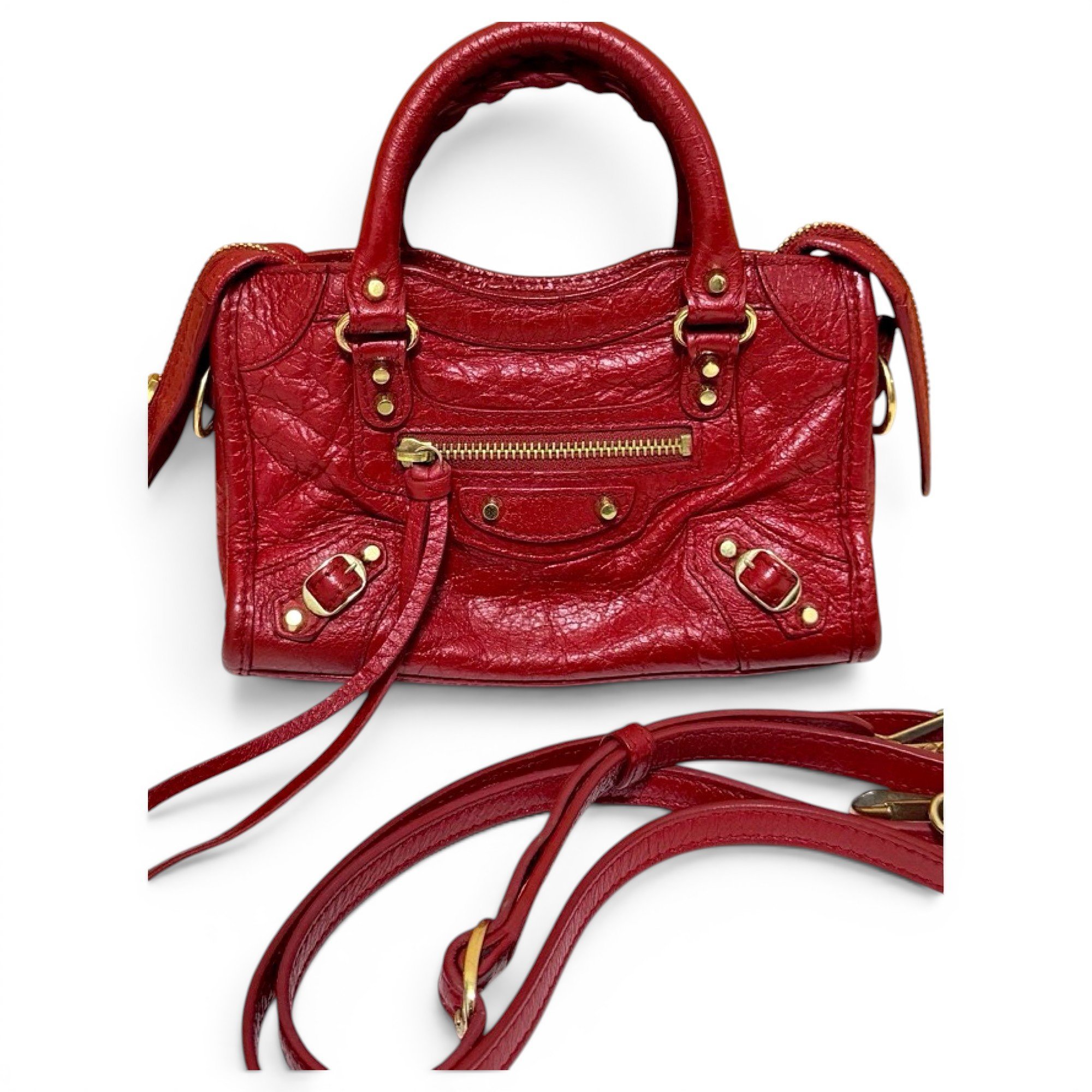 City leather mini bag
