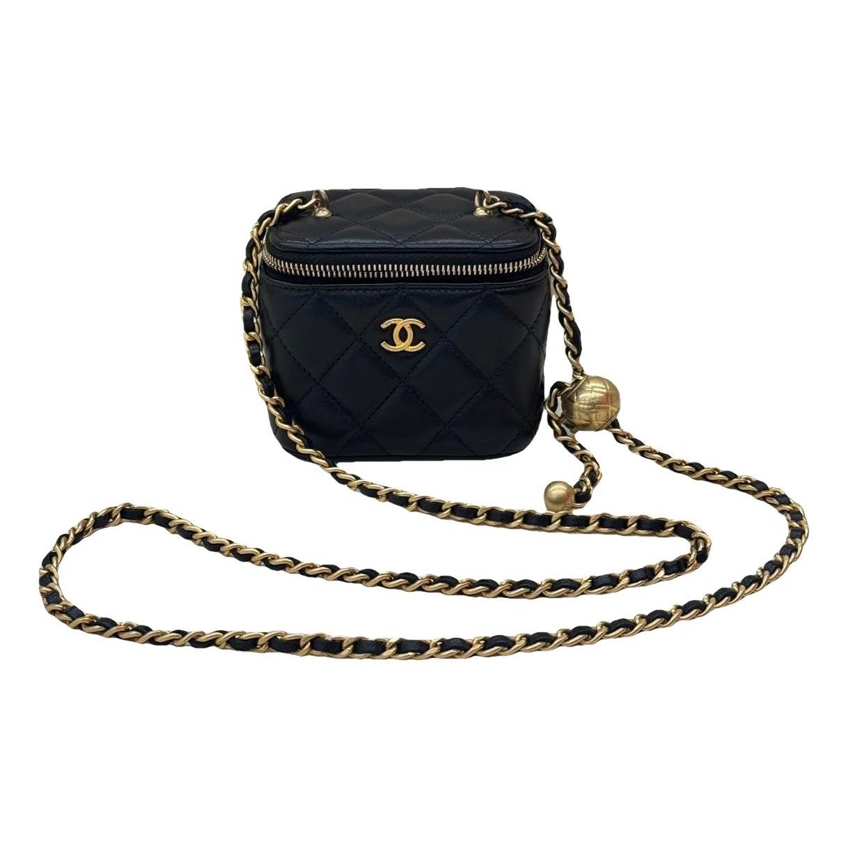 Trendy CC Vanity leather crossbody bag