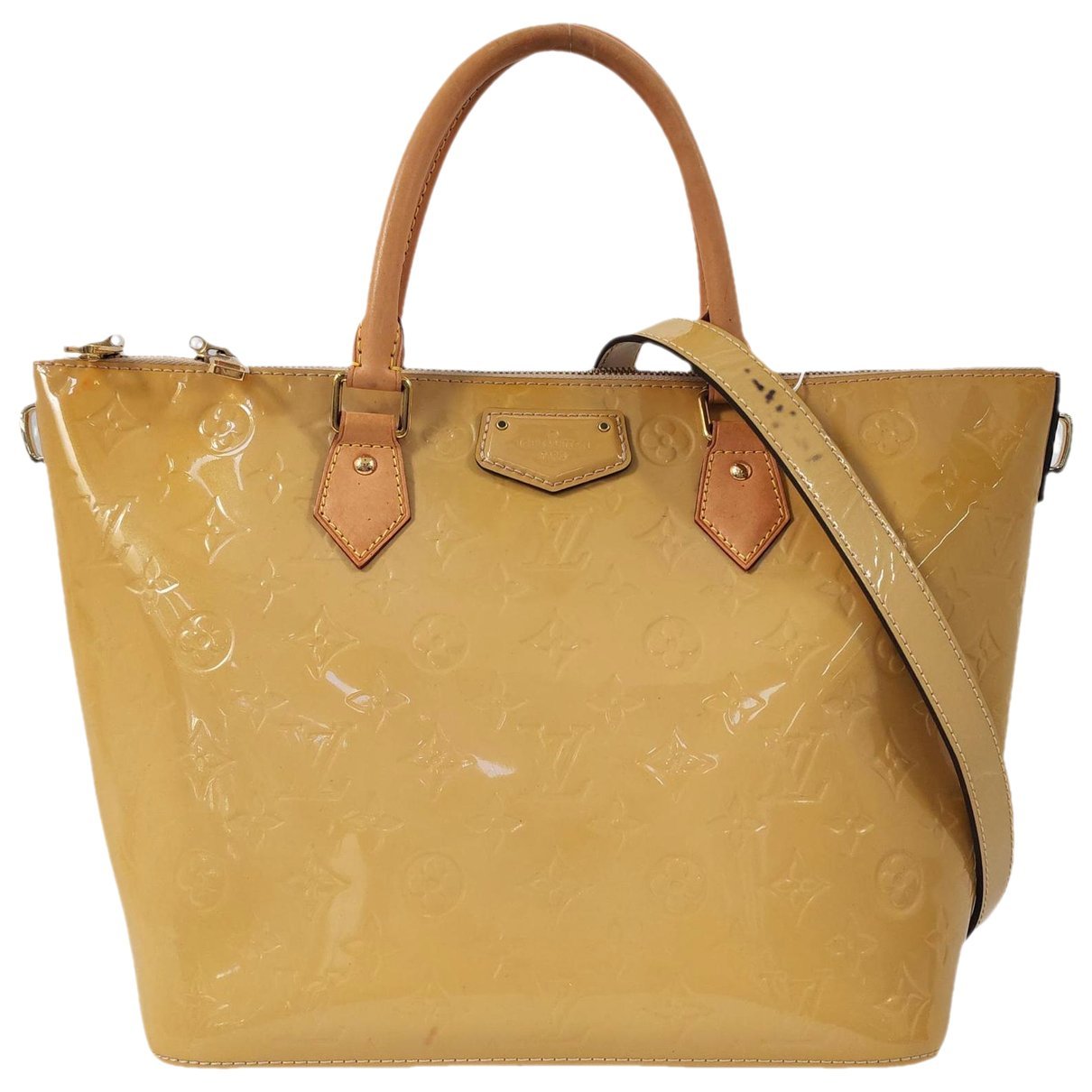 Belmont patent leather handbag