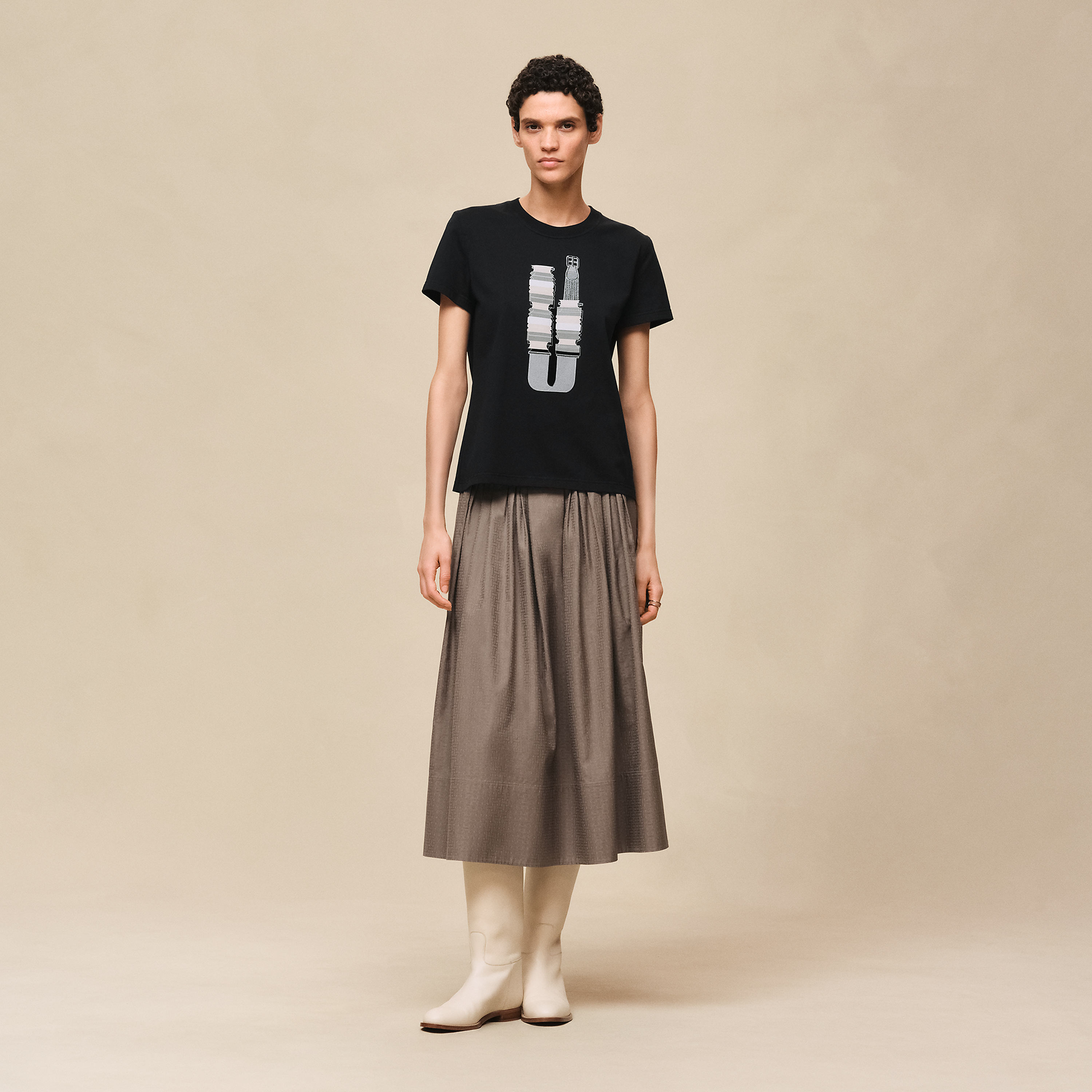 Printed straight t-shirt