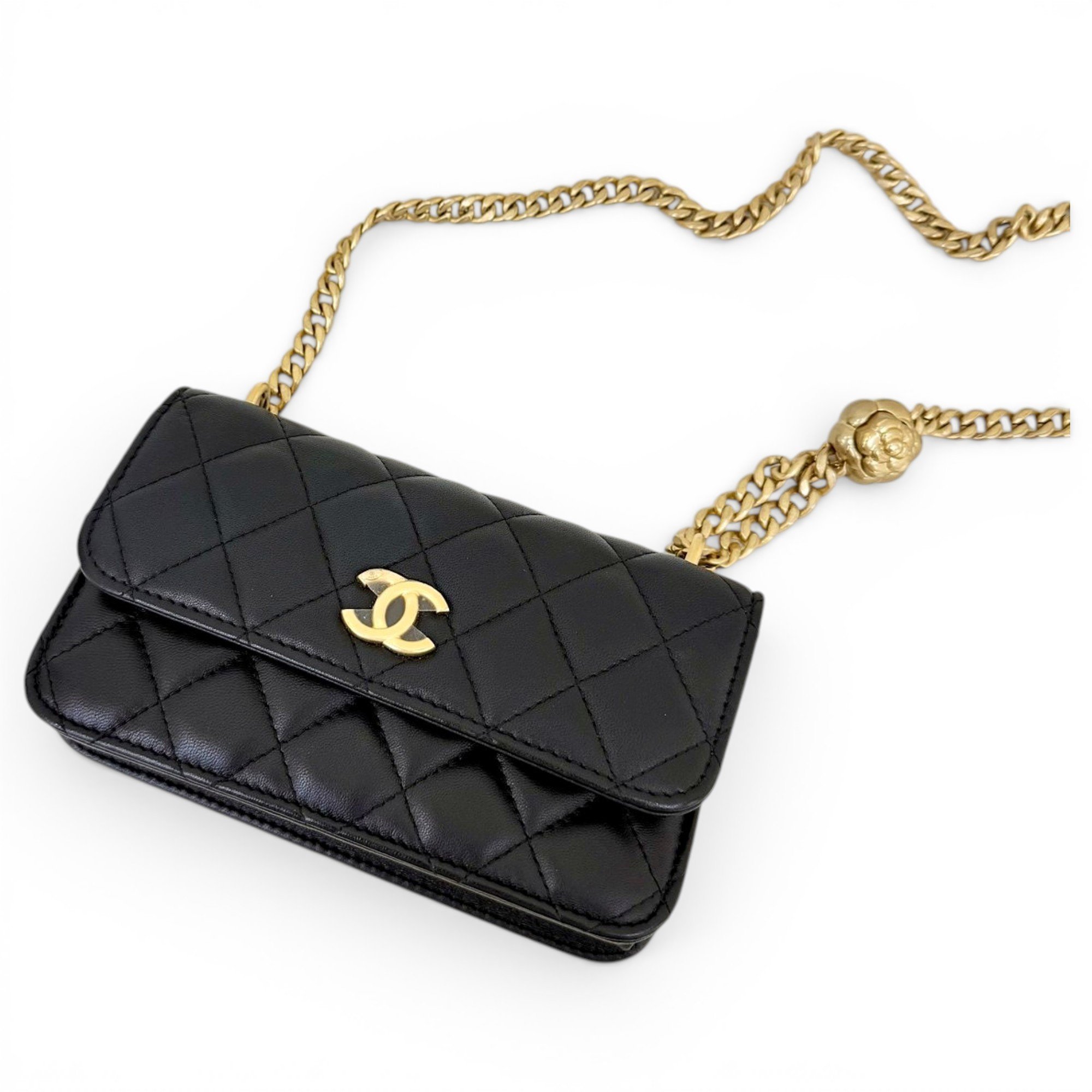 Wallet On Chain leather crossbody bag