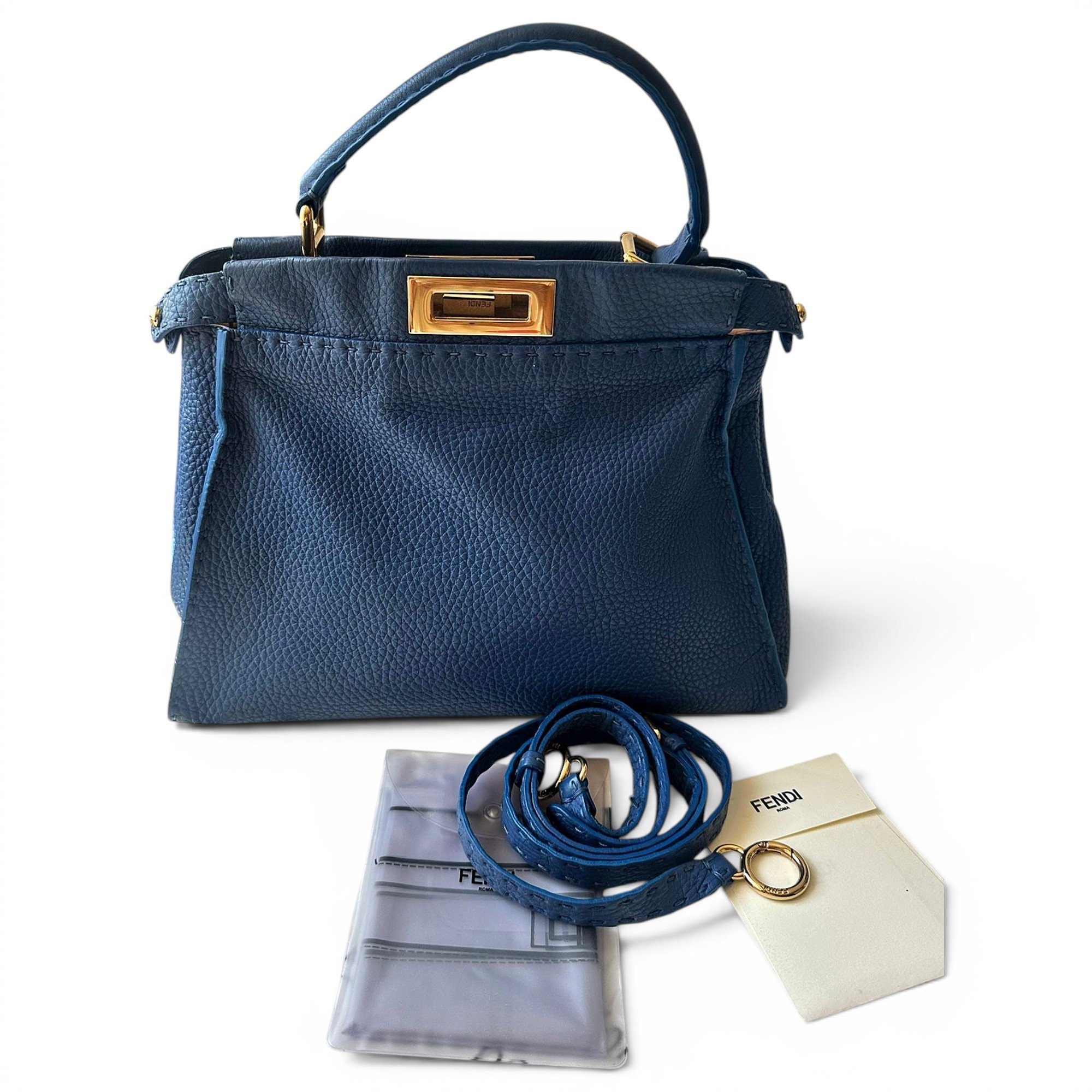 Peekaboo leather handbag