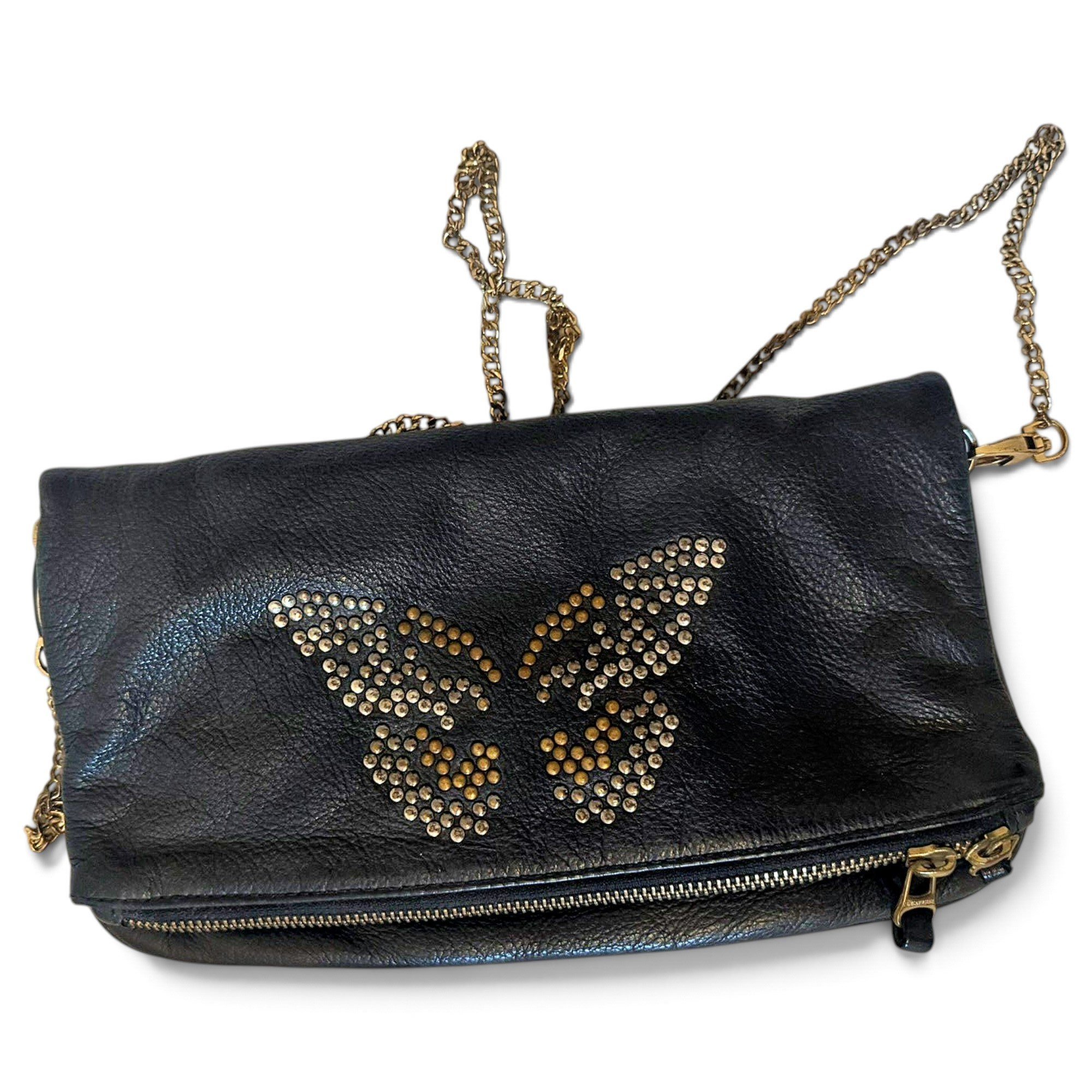 Rock leather crossbody bag