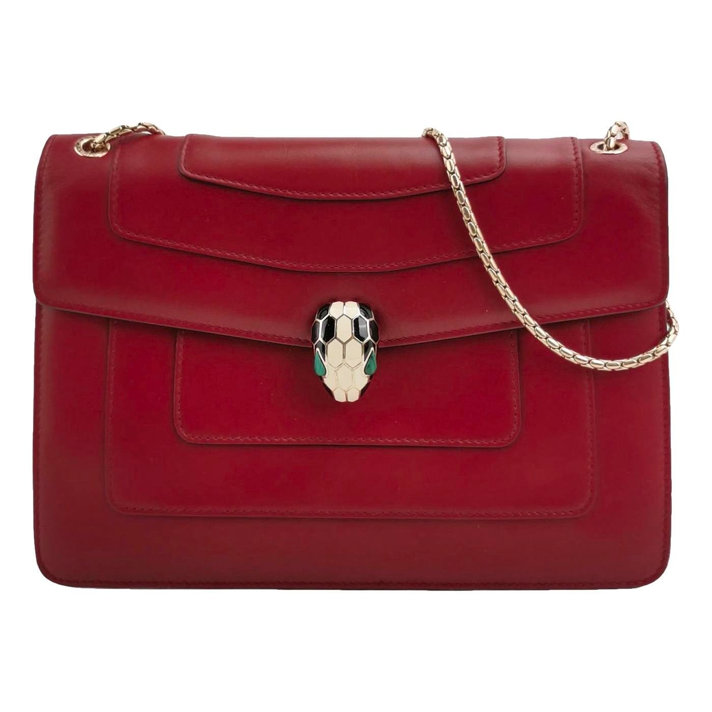 Serpenti leather handbag