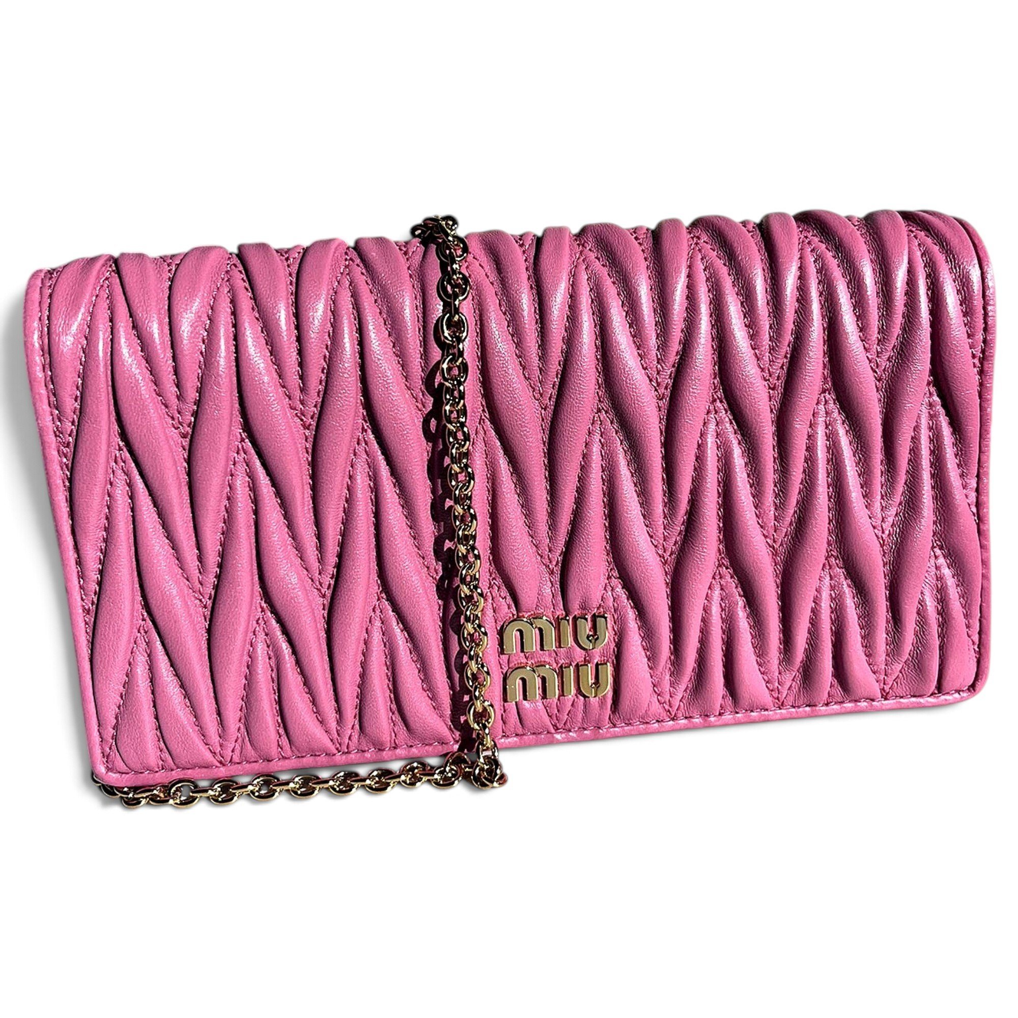 Miu Miu Cleo leather clutch bag