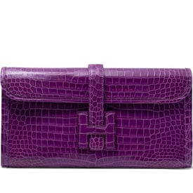 Hermes Violet Shiny Niloticus Crocodile Jige Elan, 2012