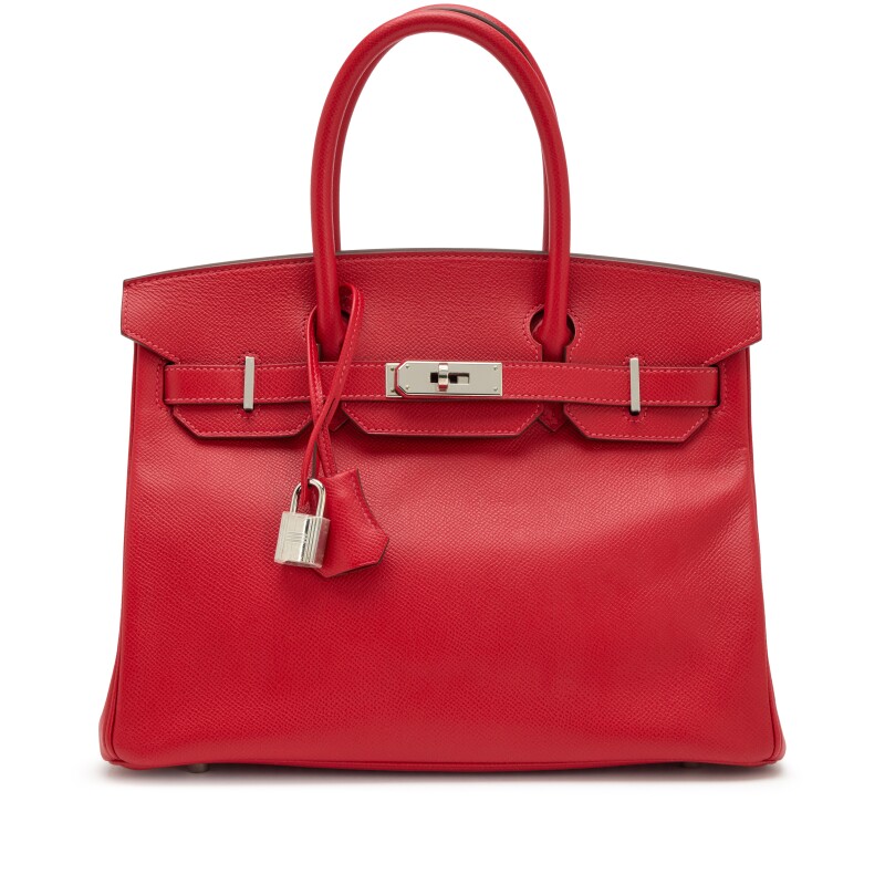Hermes Rouge Casaque Epsom Birkin 30 Palladium Hardware, 2014