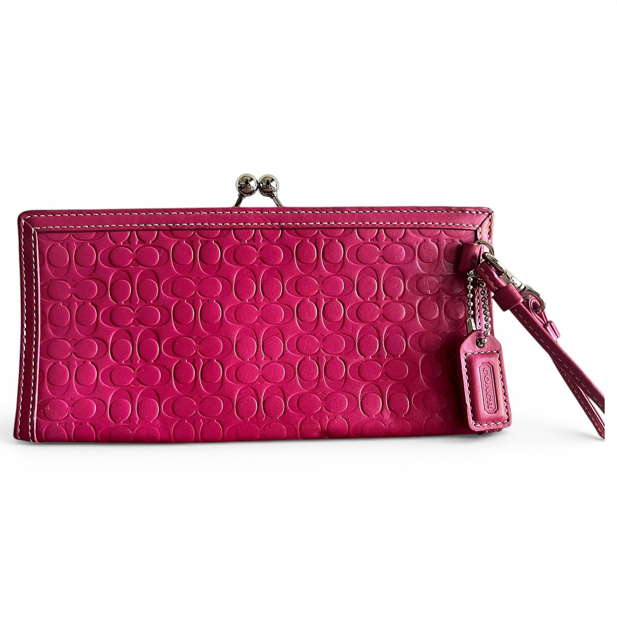 Leather clutch bag