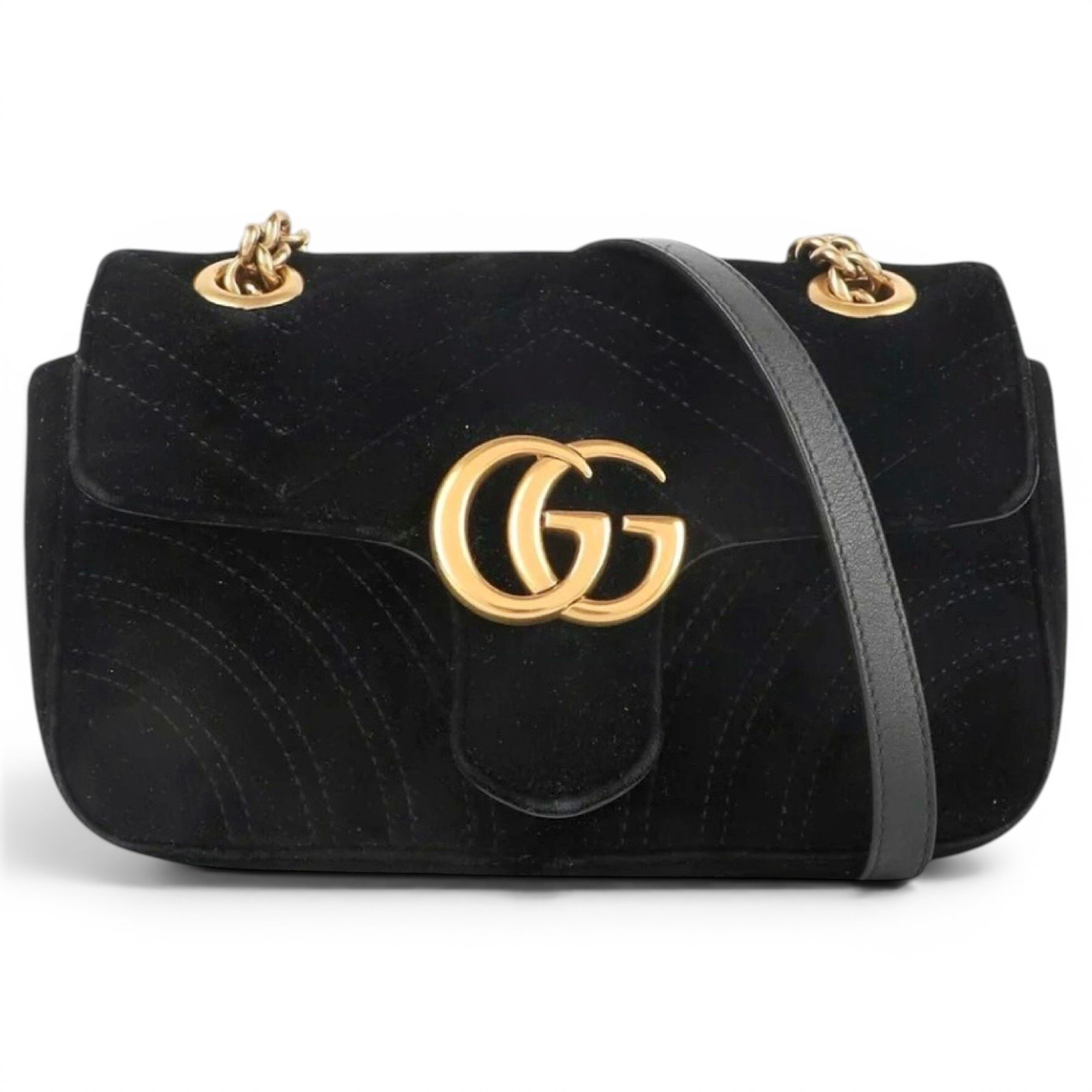 GG Marmont Flap velvet handbag