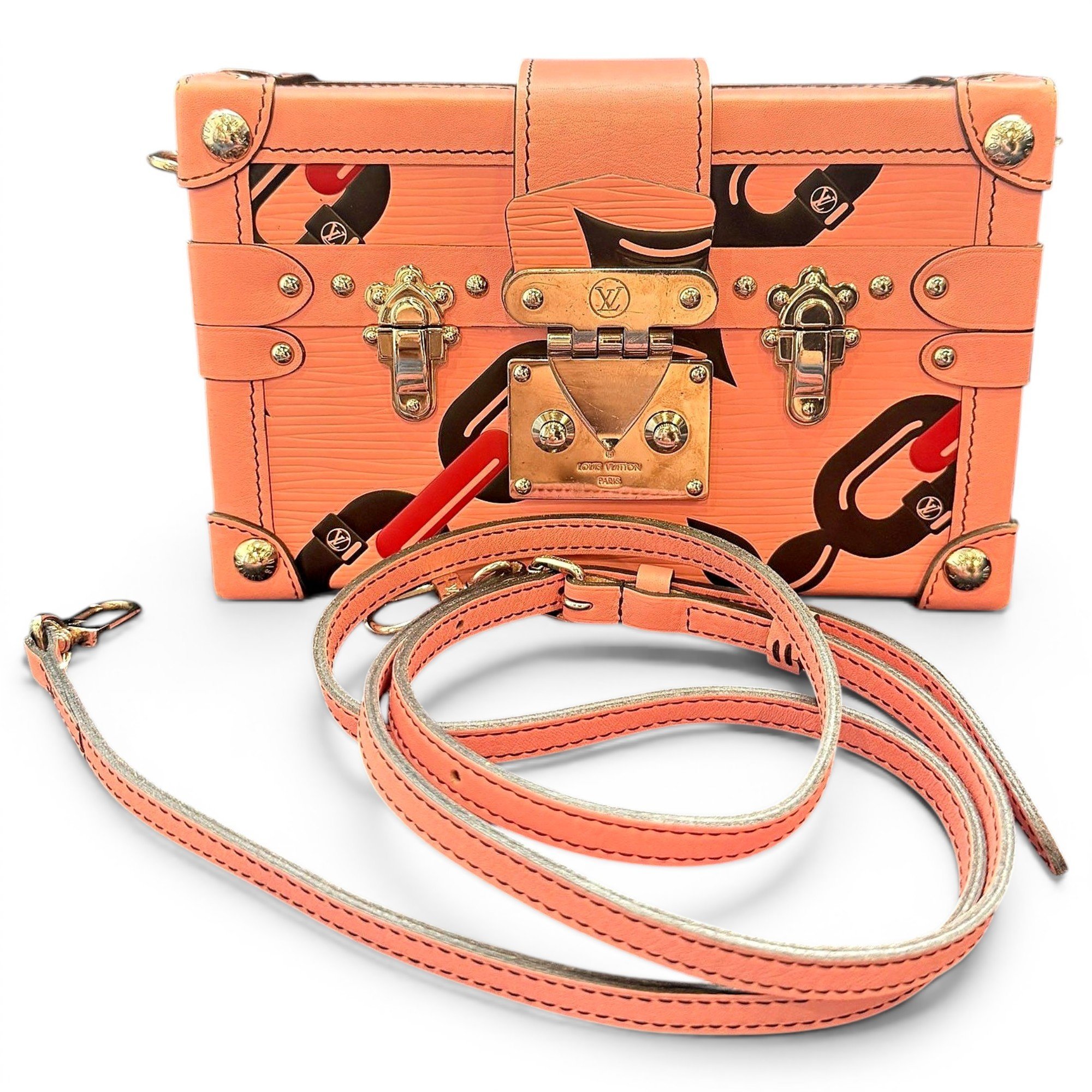 Petite Malle leather handbag